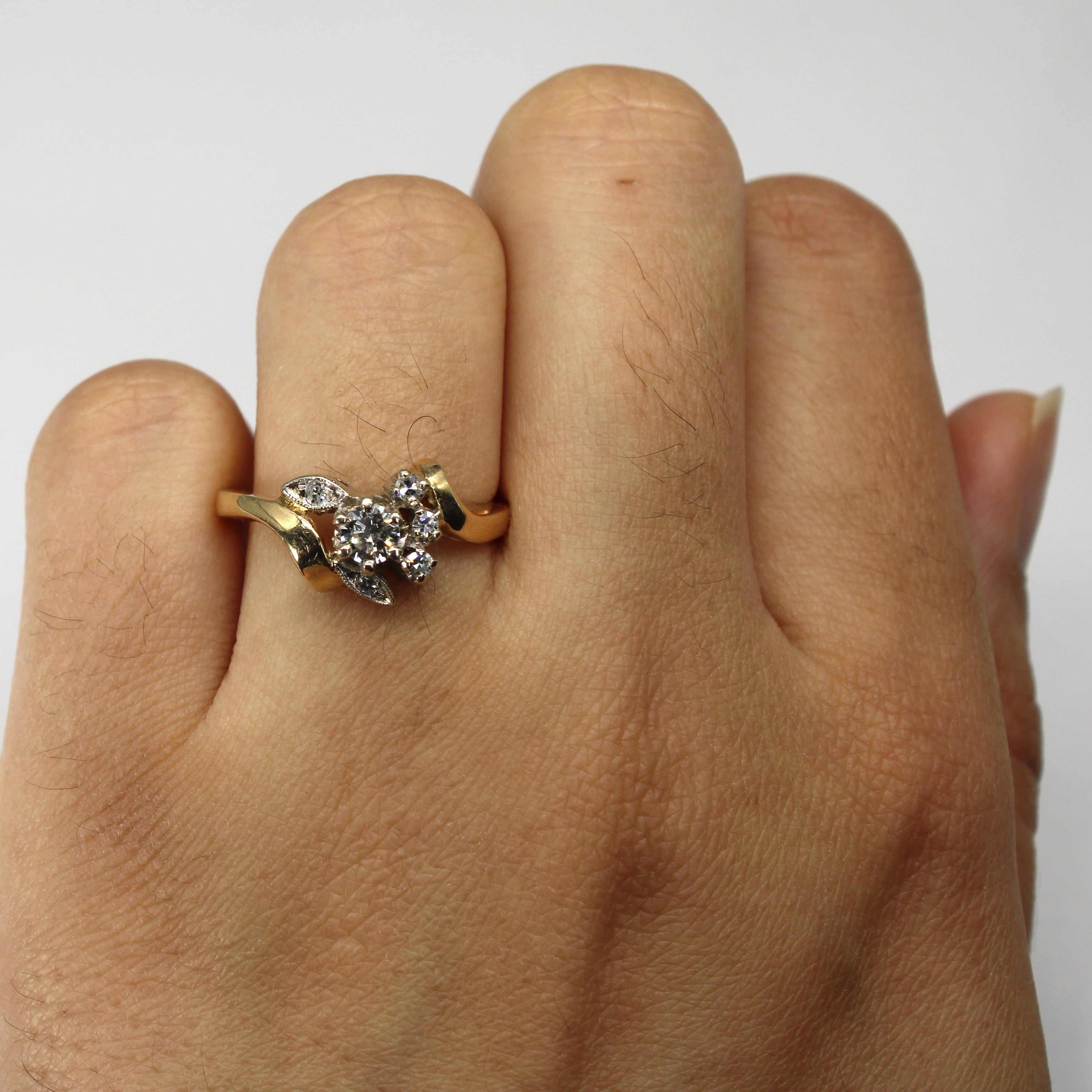 Bypass Cluster Diamond Ring | 0.33ctw | SZ 7.5 |