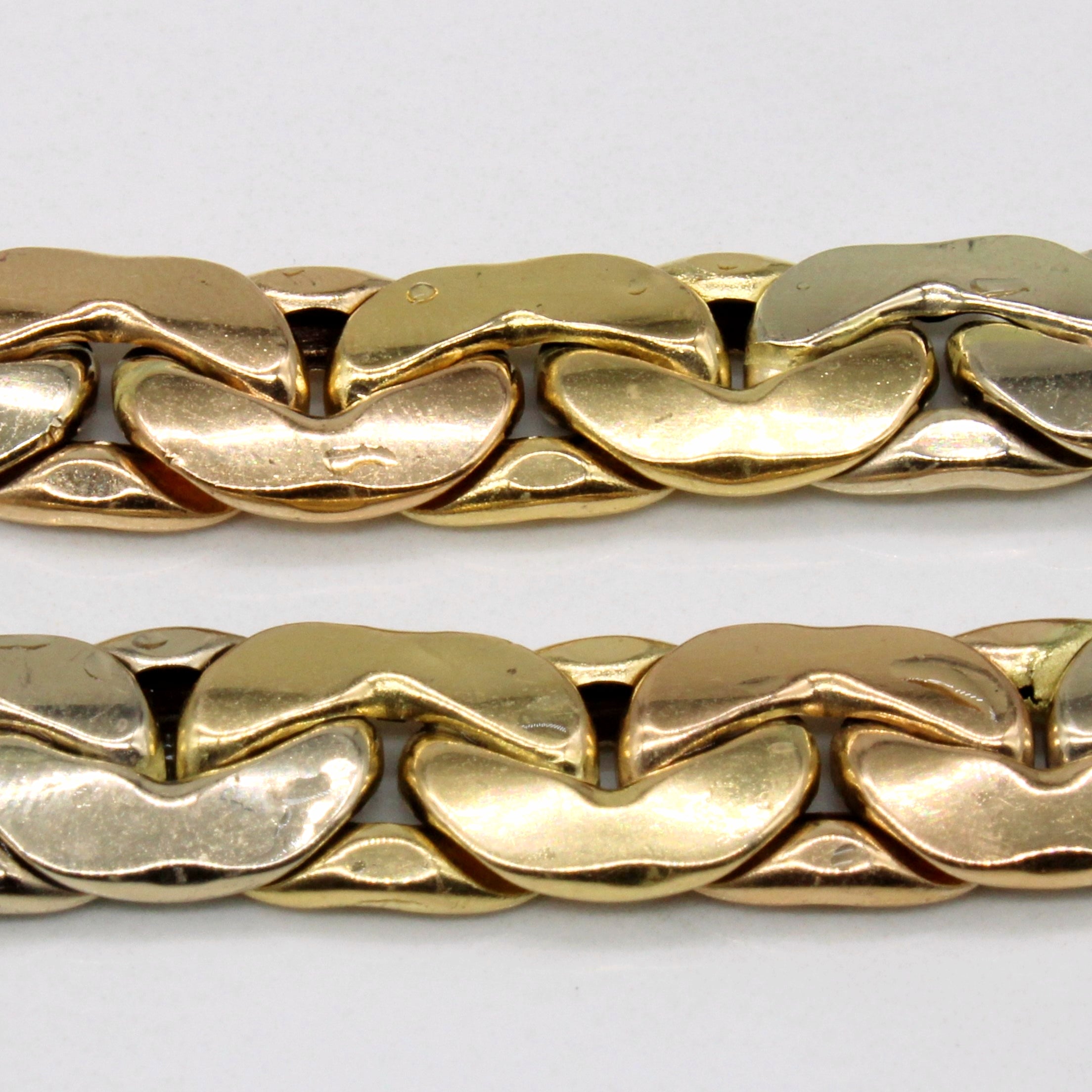 18k Tri Tone Gold Bracelet | 8.5" |