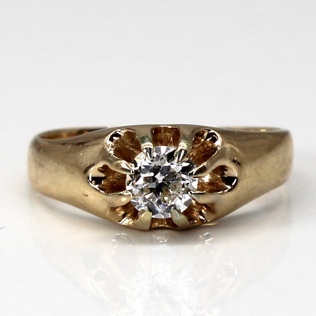 Belcher Set Solitaire Diamond Ring | 0.30ct | SZ 4.5 |