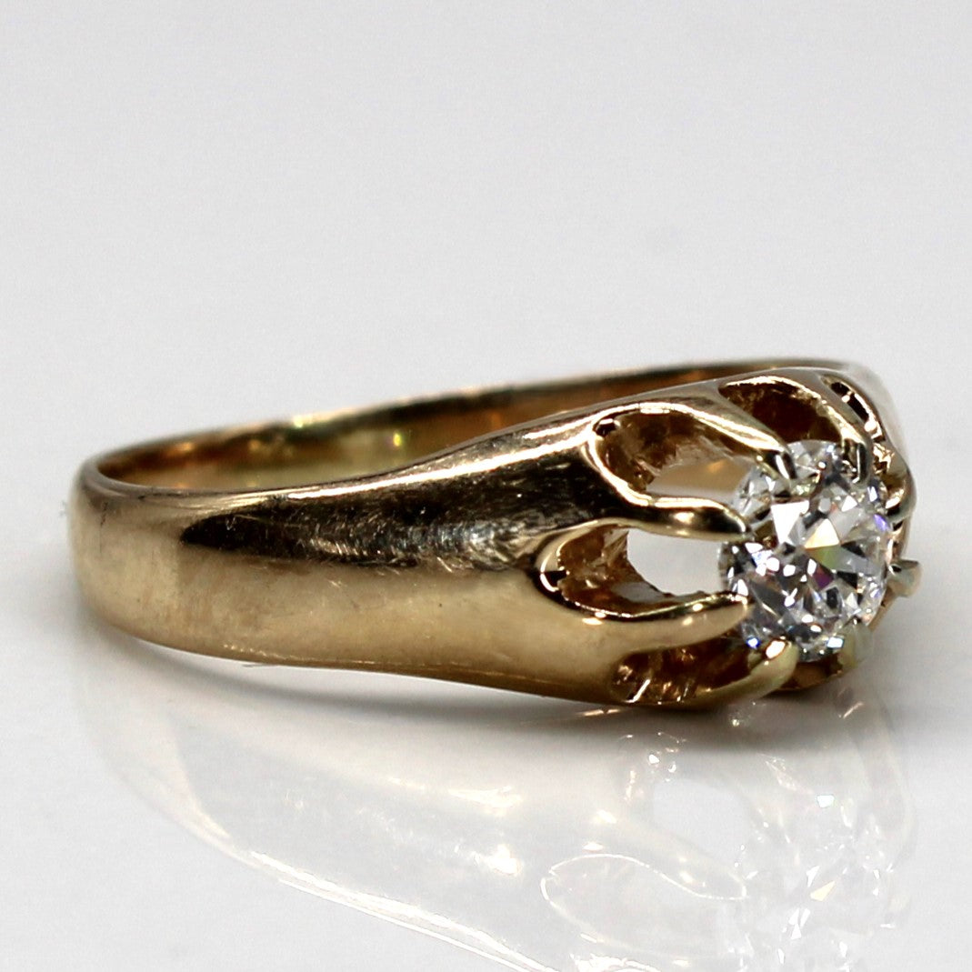 Belcher Set Solitaire Diamond Ring | 0.30ct | SZ 4.5 |