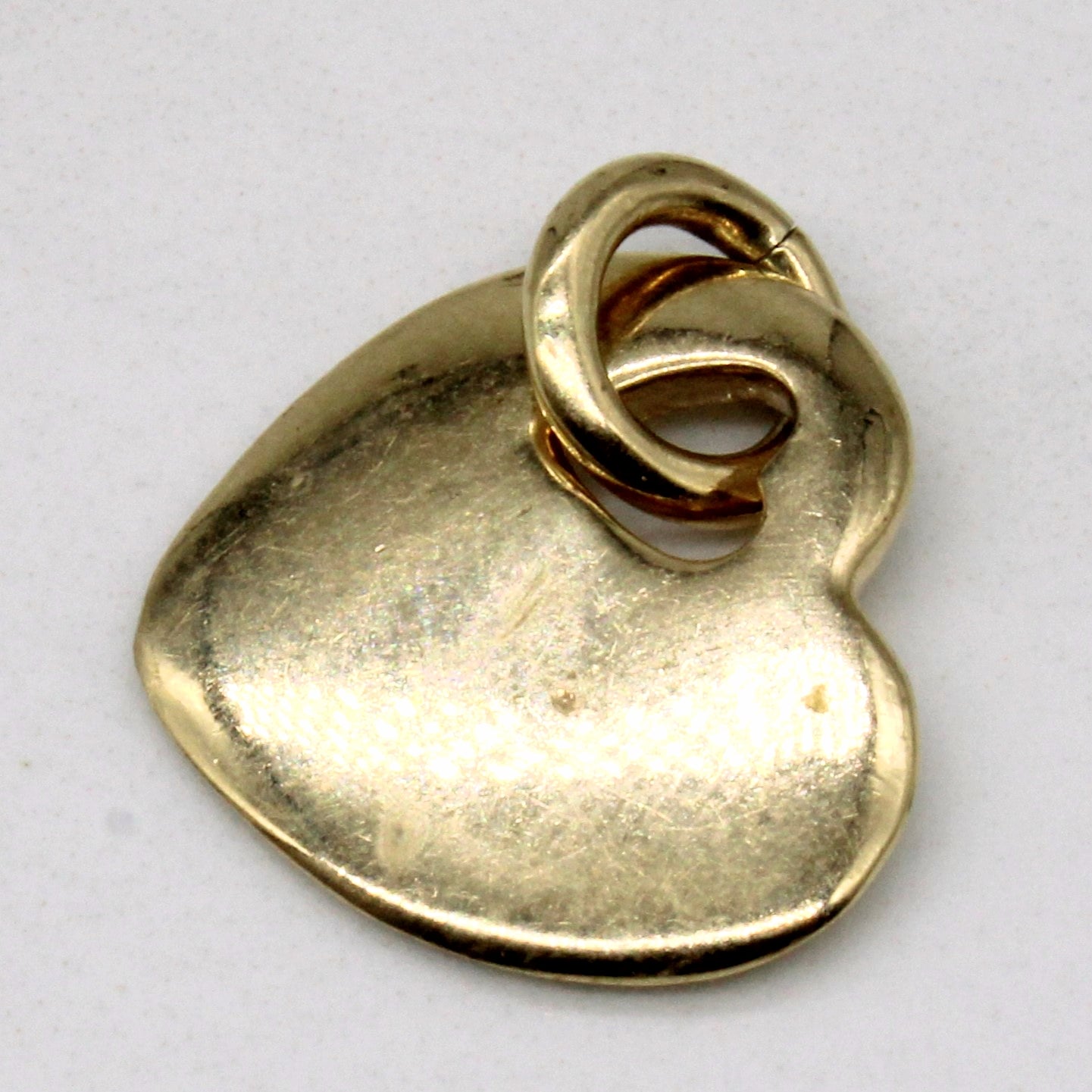 14k Yellow Gold Heart Charm