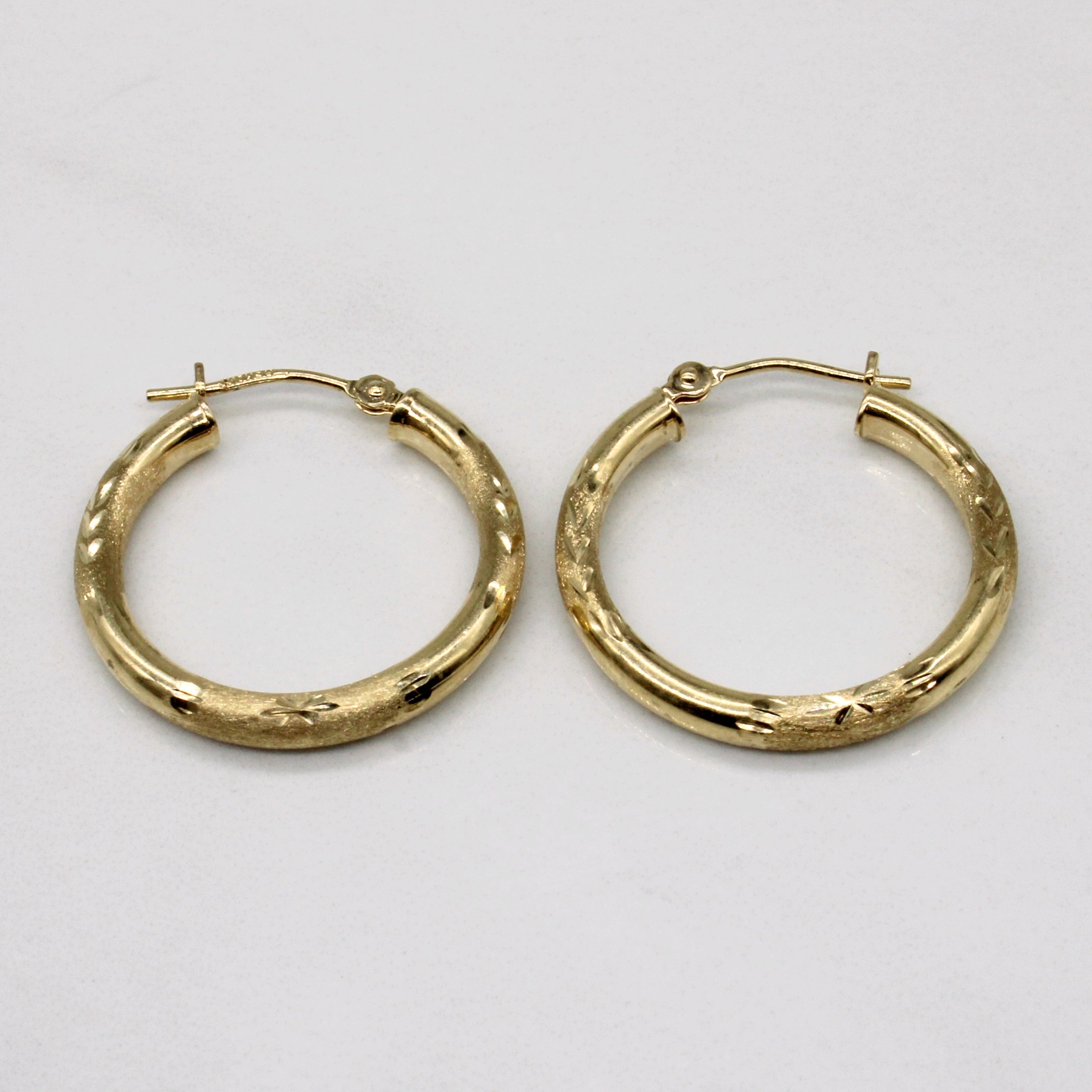 Boucles d'oreilles créoles en or jaune 10 carats