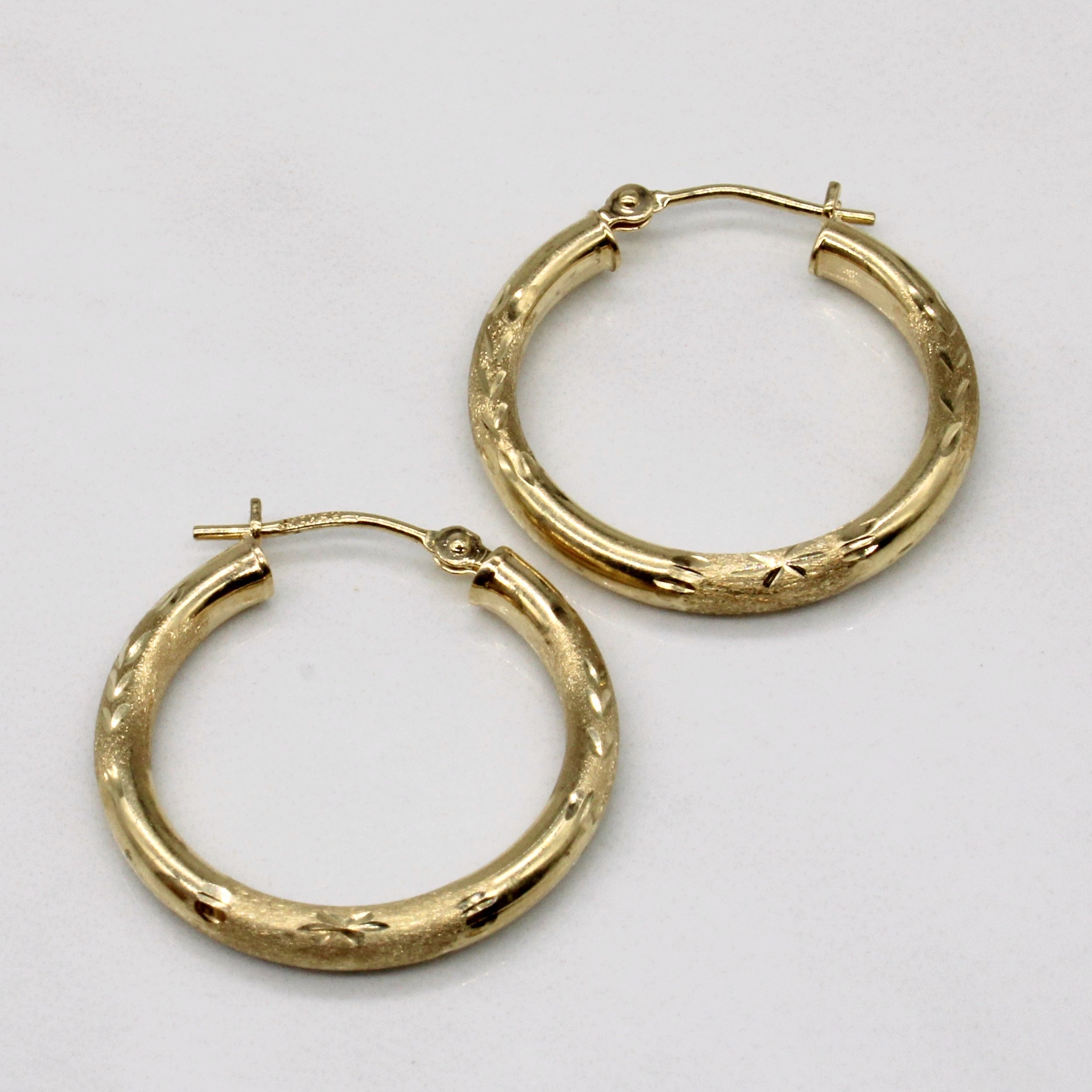 Boucles d'oreilles créoles en or jaune 10 carats