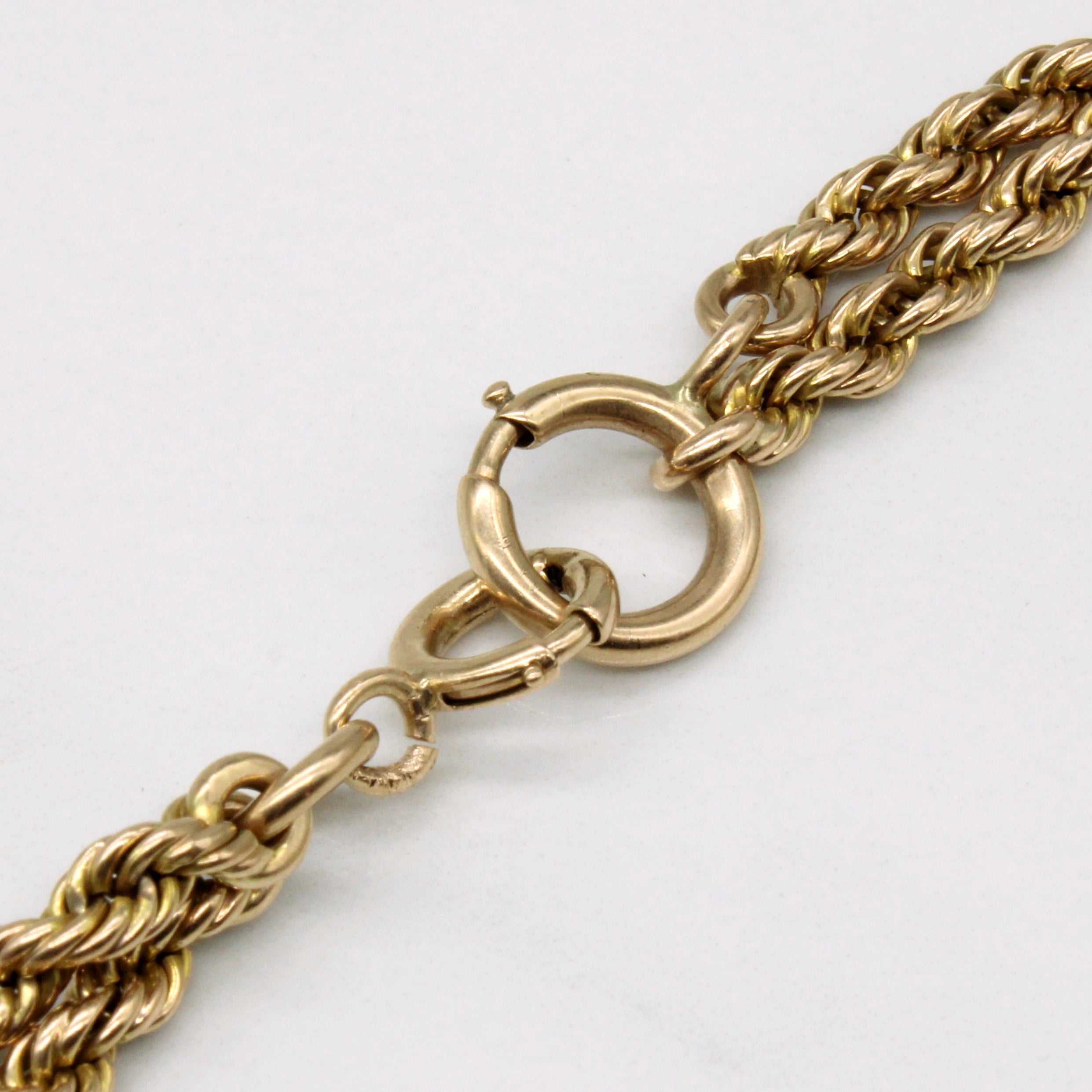 10k Yellow Gold Tiered Rope Chain Bracelet | 8.25" |