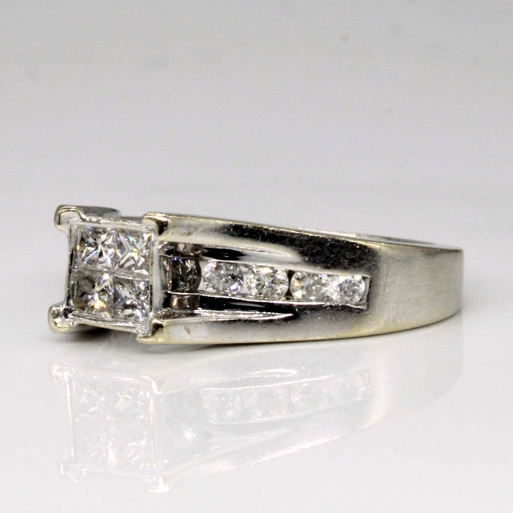 Princess Diamond Engagement Invisible Set Ring | 0.50ctw | SZ 7 |