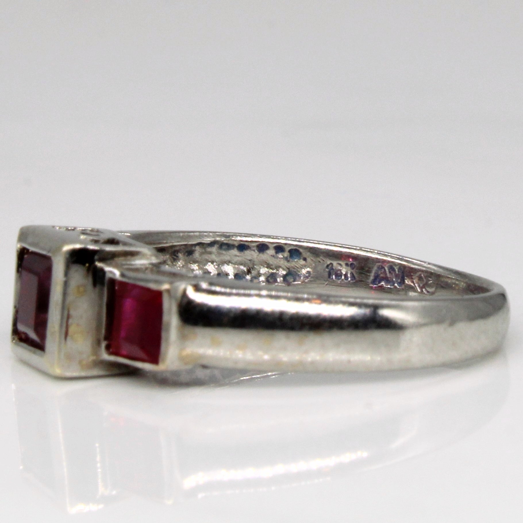 Synthetic Ruby Ring | 0.90ctw | SZ 5 |