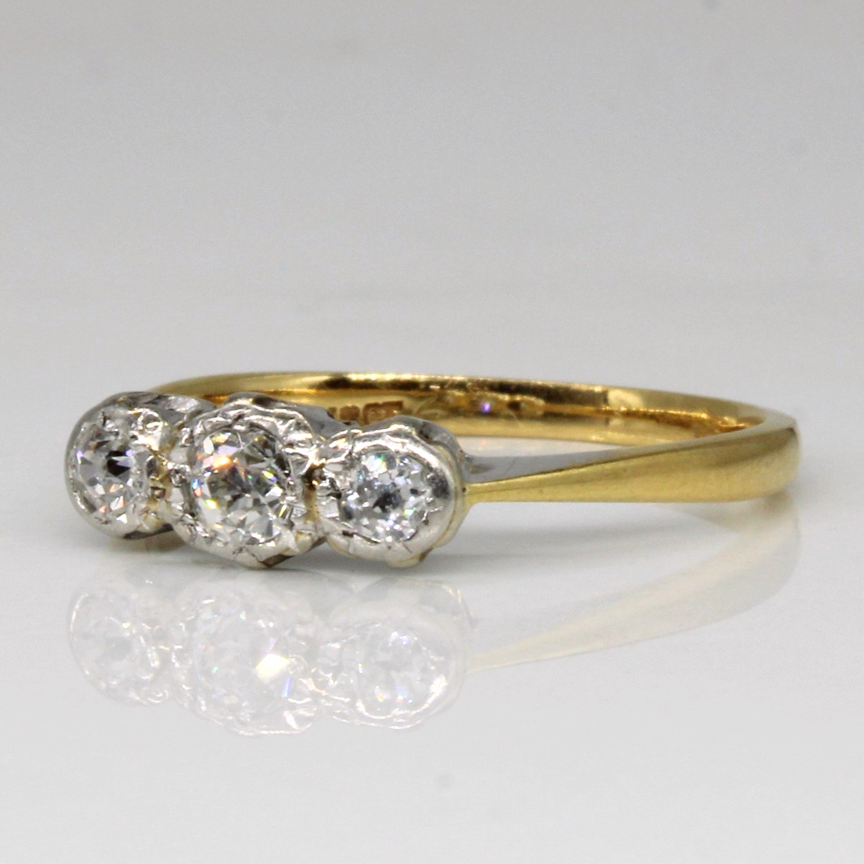 Three Stone Diamond Engagement Ring | 0.42ctw | SZ 6.5 |