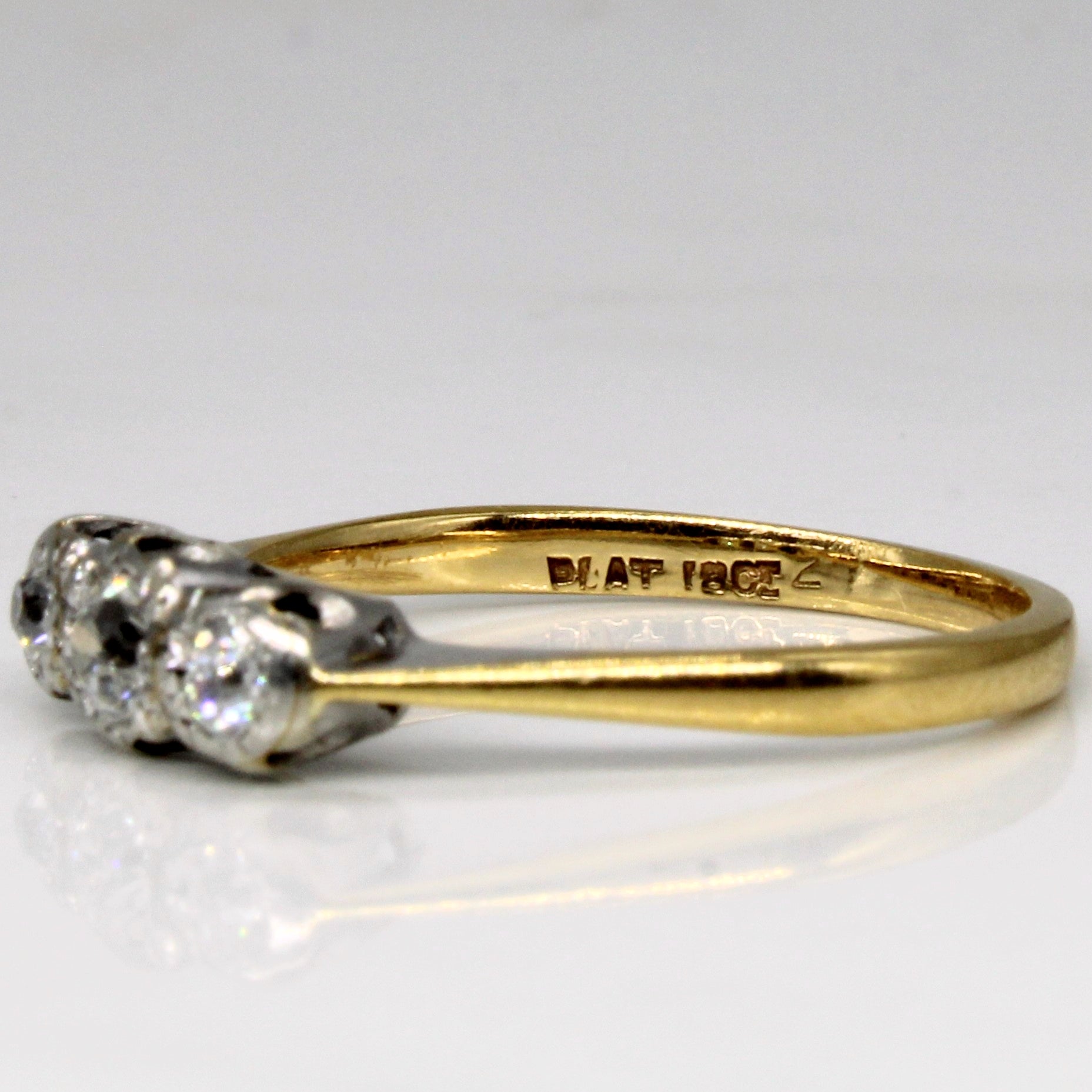 Three Stone Diamond Engagement Ring | 0.42ctw | SZ 6.5 |