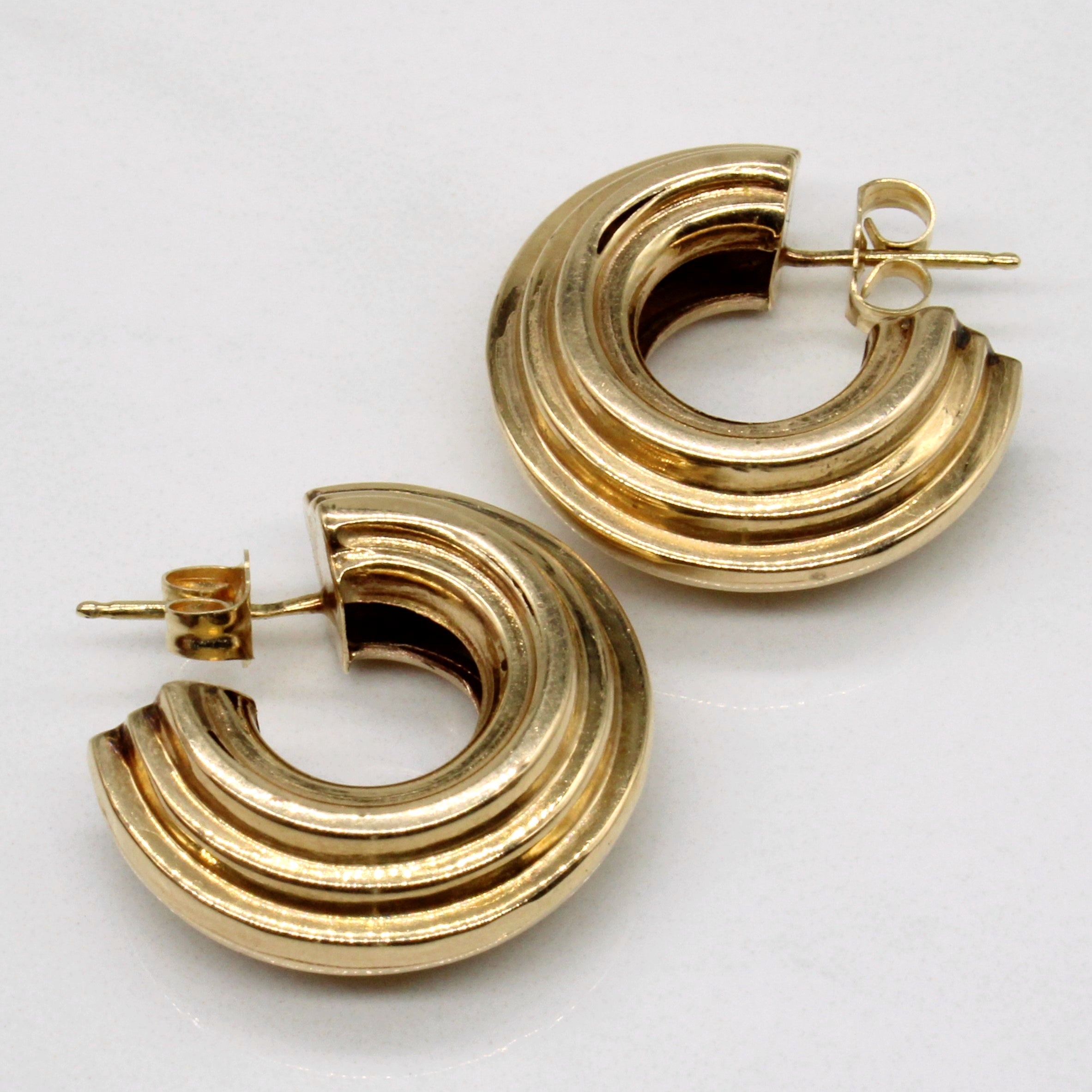 14k Yellow Gold Hoop Earrings
