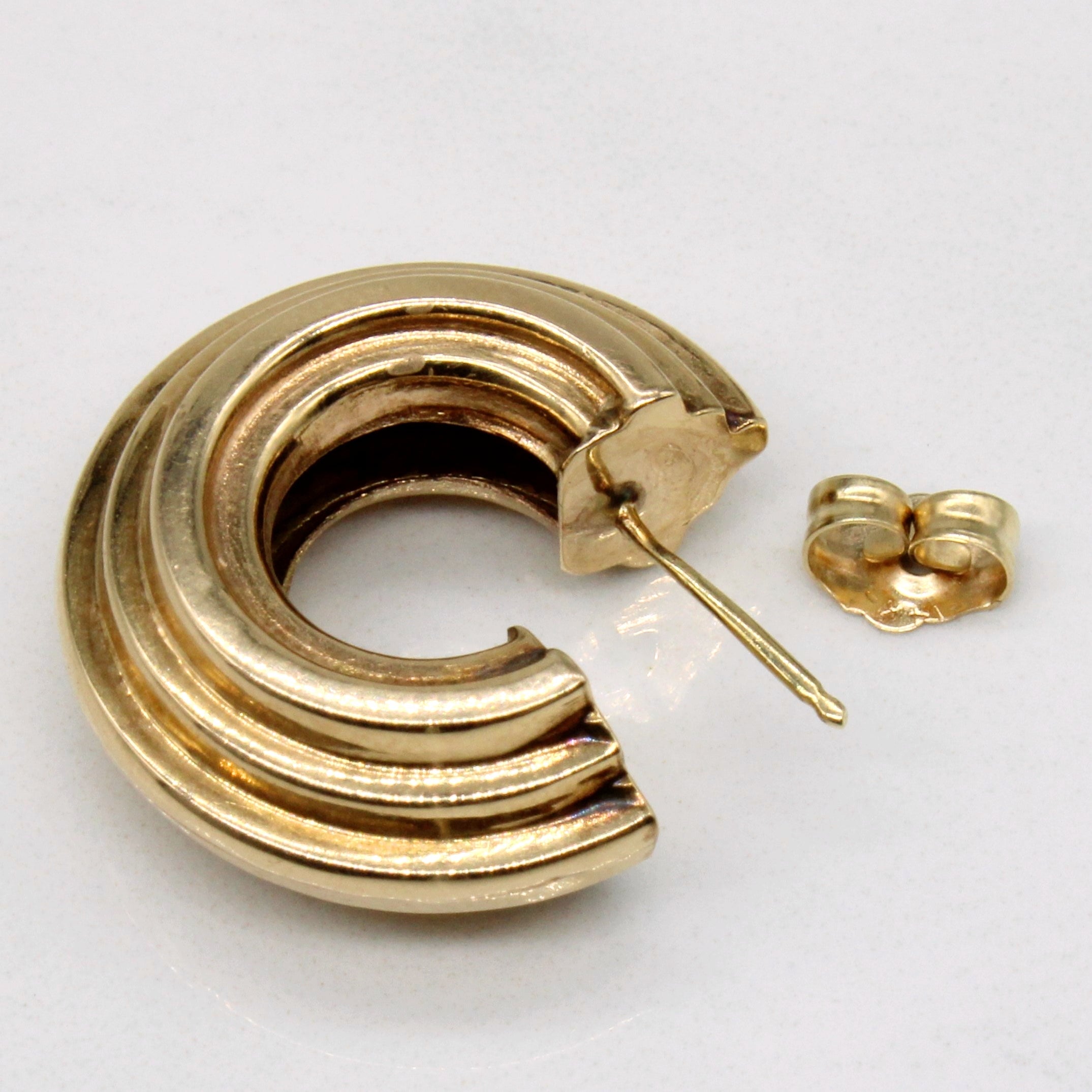 14k Yellow Gold Hoop Earrings