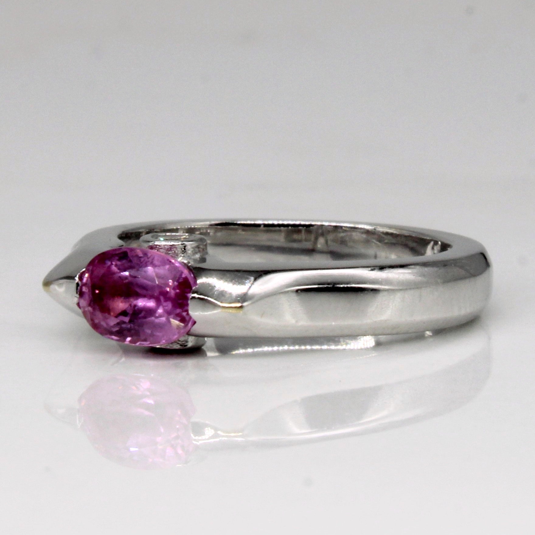 Pink Sapphire & Diamond Ring | 0.50ct, 0.05ctw | SZ 7 |