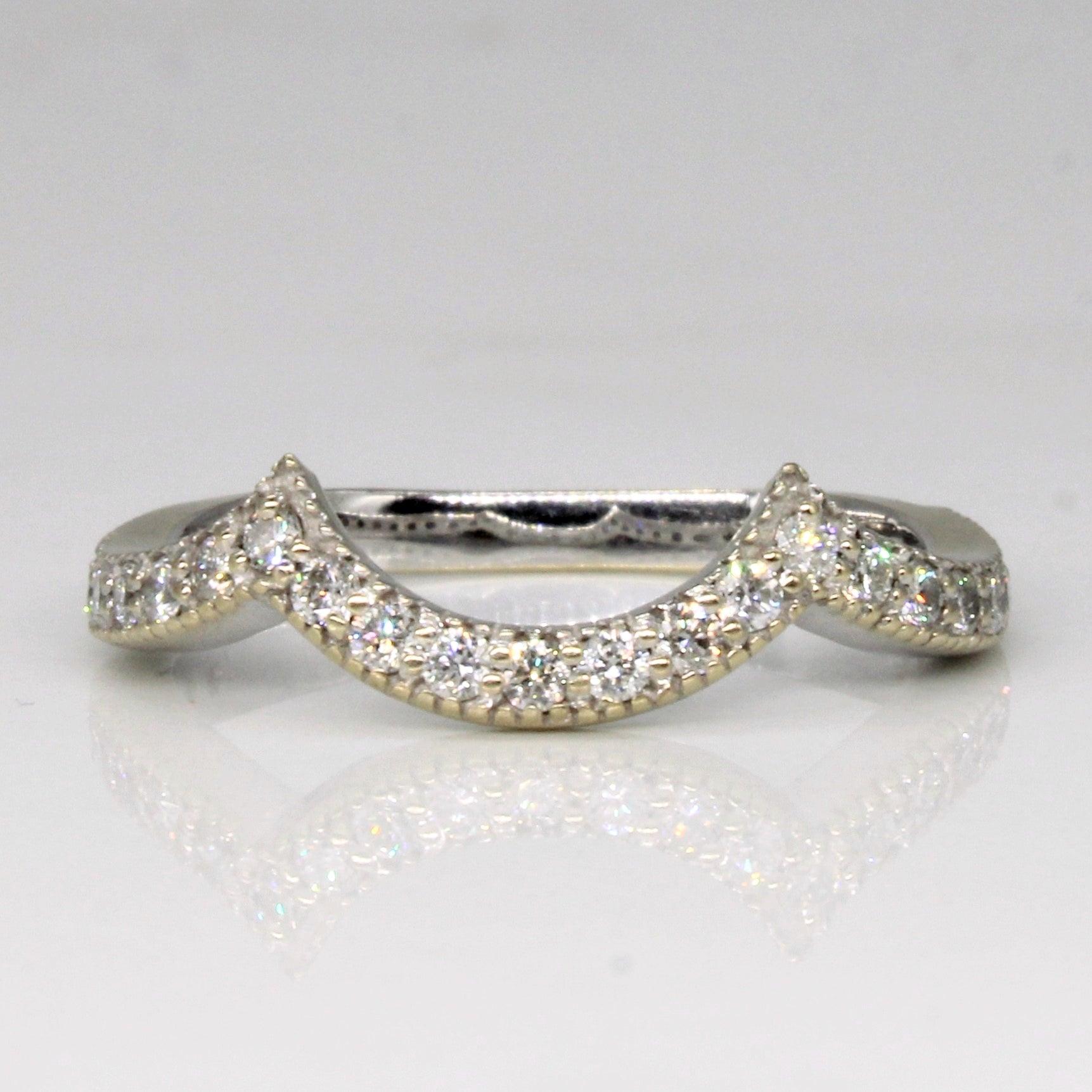 Pave Set Diamond Contour Ring | 0.25ctw | SZ 5.25 |