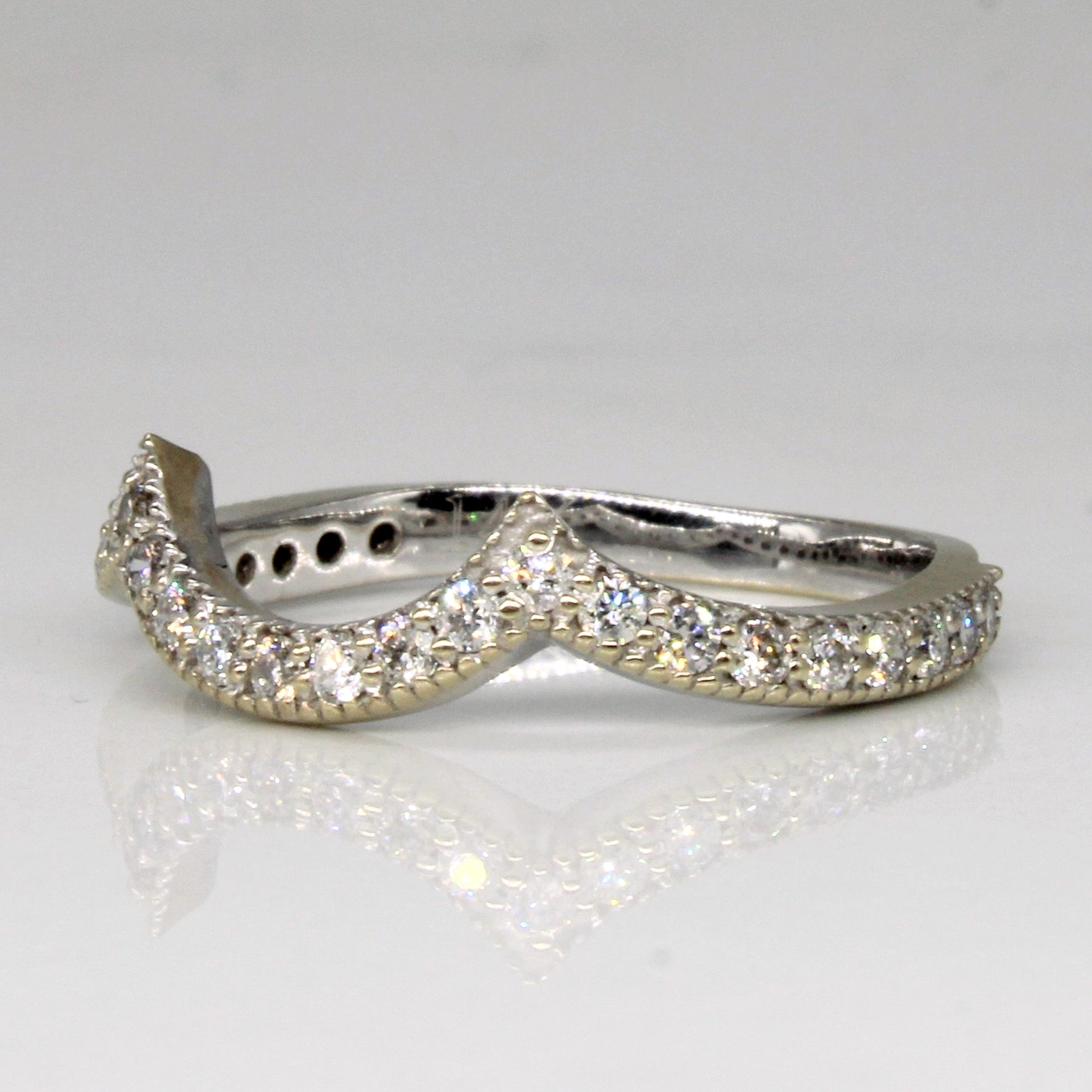 Pave Set Diamond Contour Ring | 0.25ctw | SZ 5.25 |