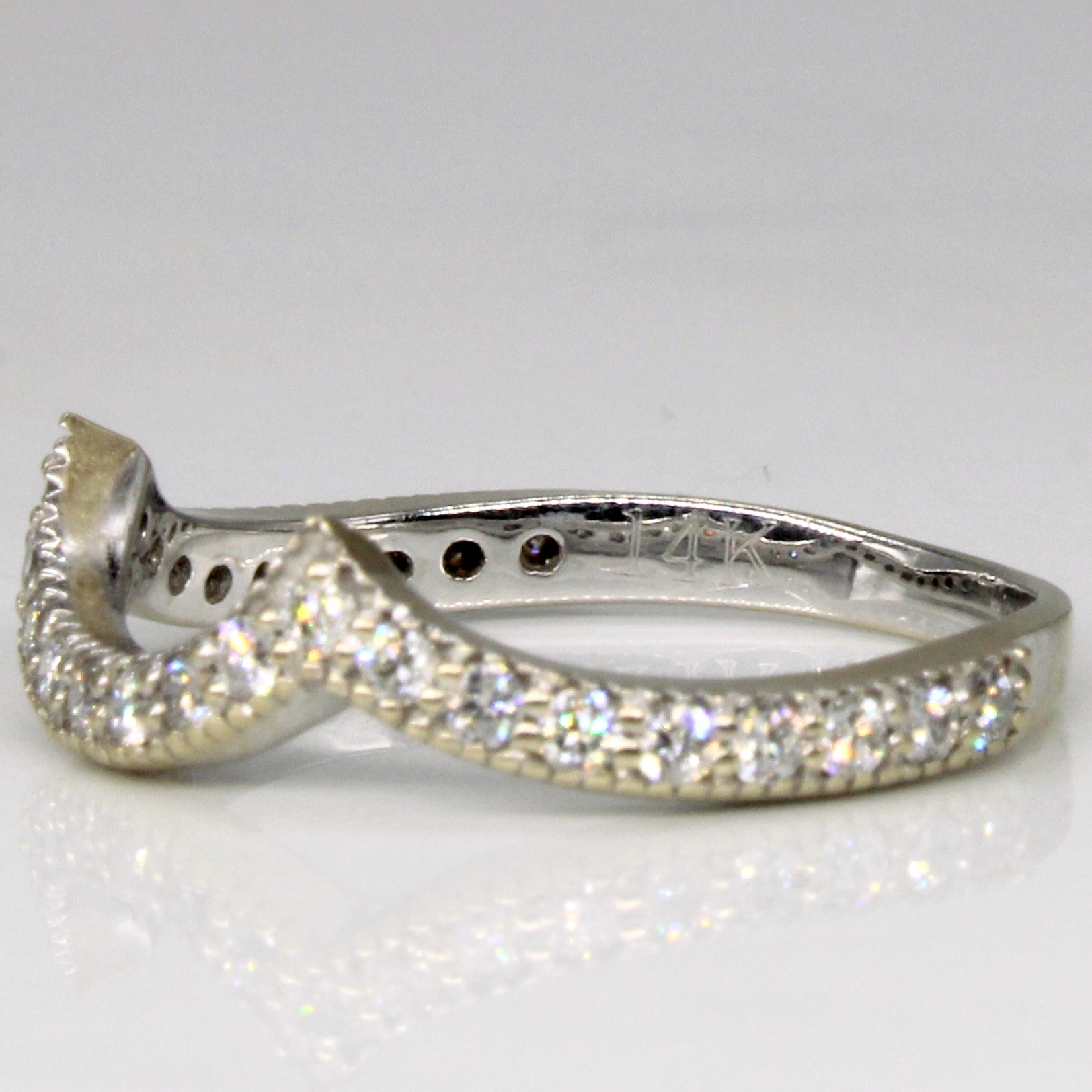 Pave Set Diamond Contour Ring | 0.25ctw | SZ 5.25 |