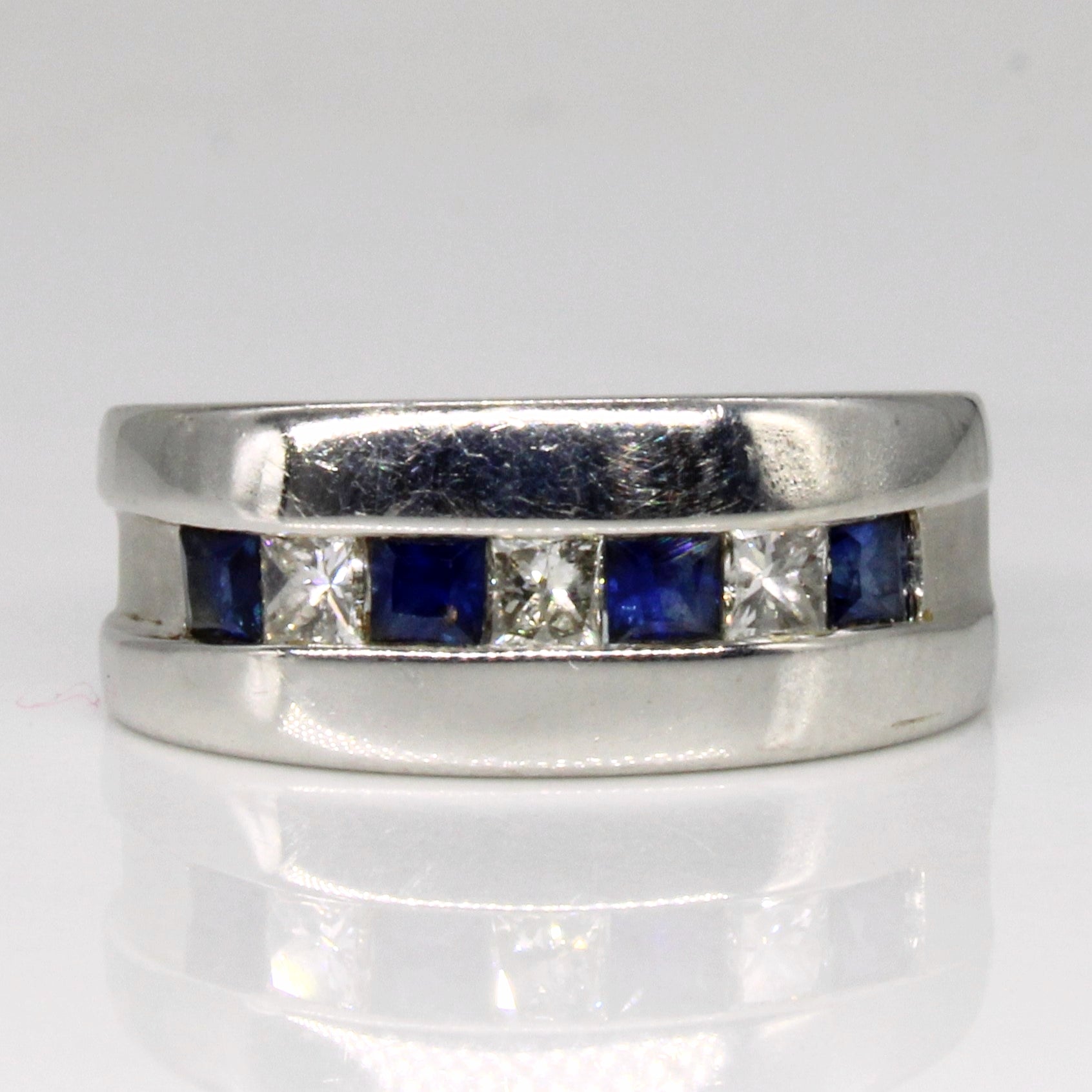 Sapphire & Diamond Channel Set Ring | 0.40ctw, 0.30ctw | SZ 4.25 |