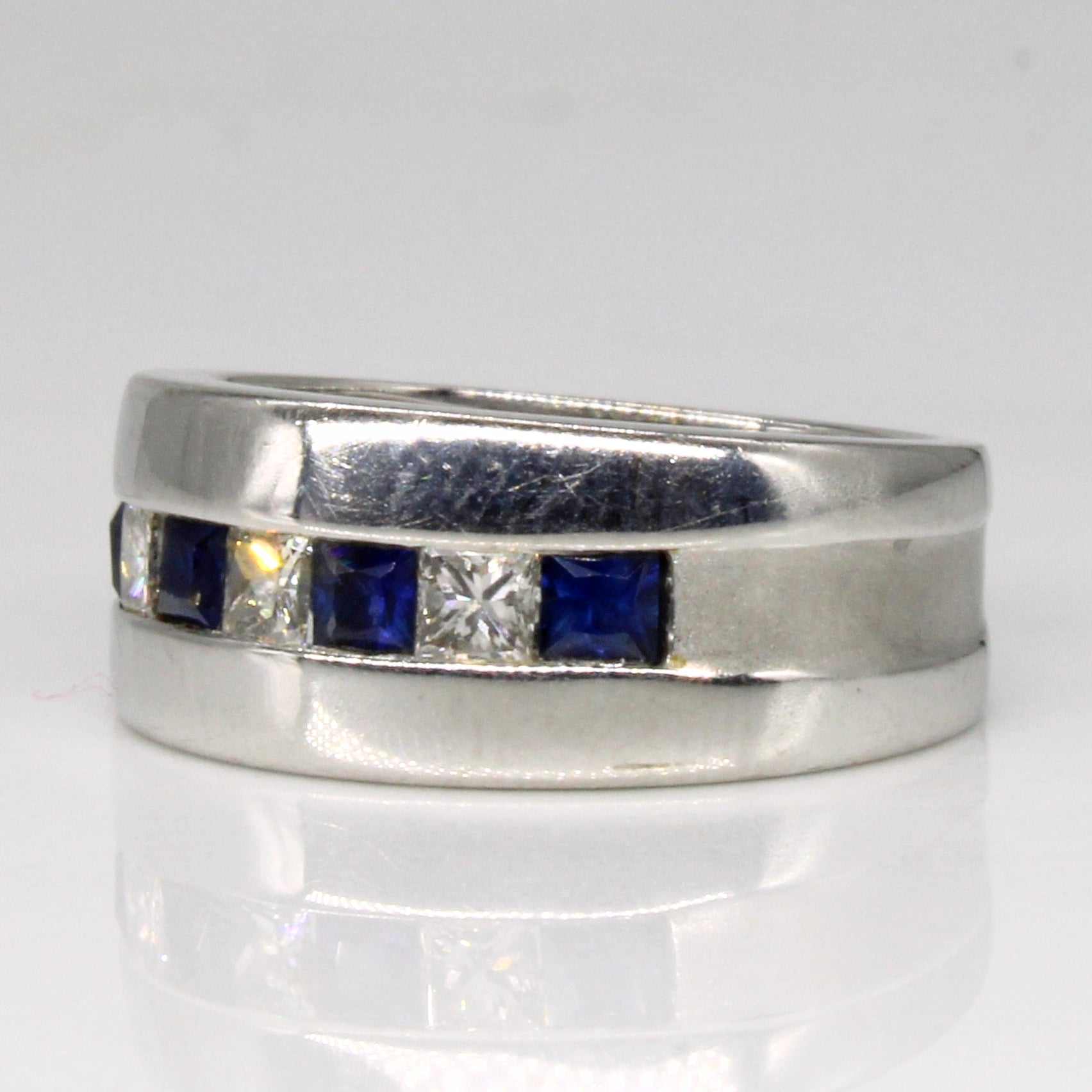 Sapphire & Diamond Channel Set Ring | 0.40ctw, 0.30ctw | SZ 4.25 |