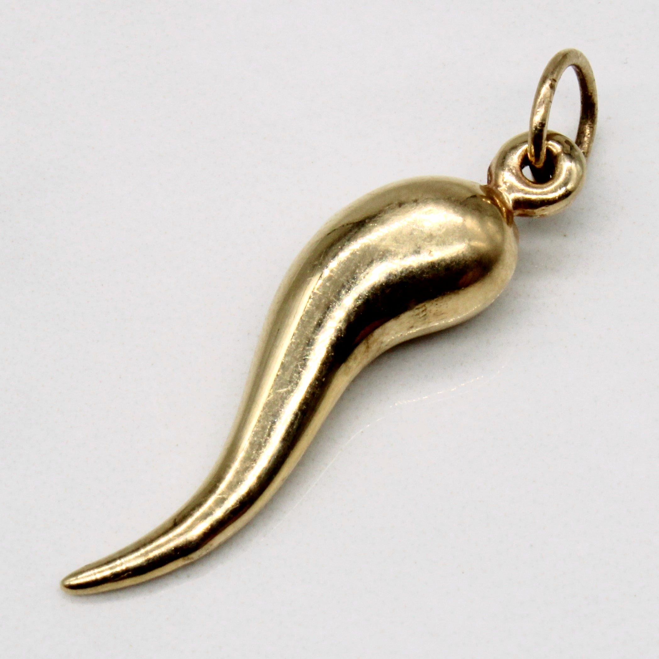 10k Yellow Gold Cornicello Charm