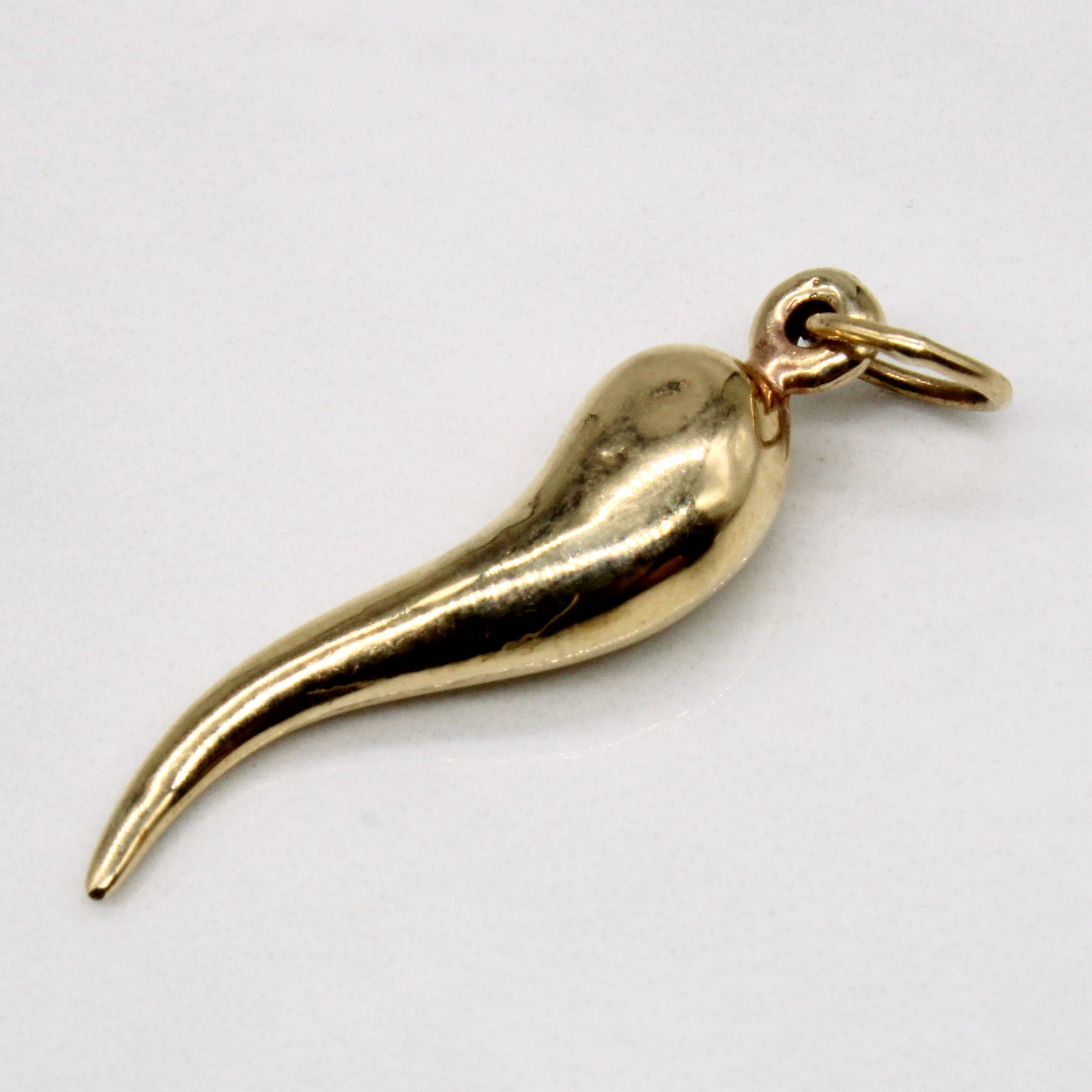 10k Yellow Gold Cornicello Charm