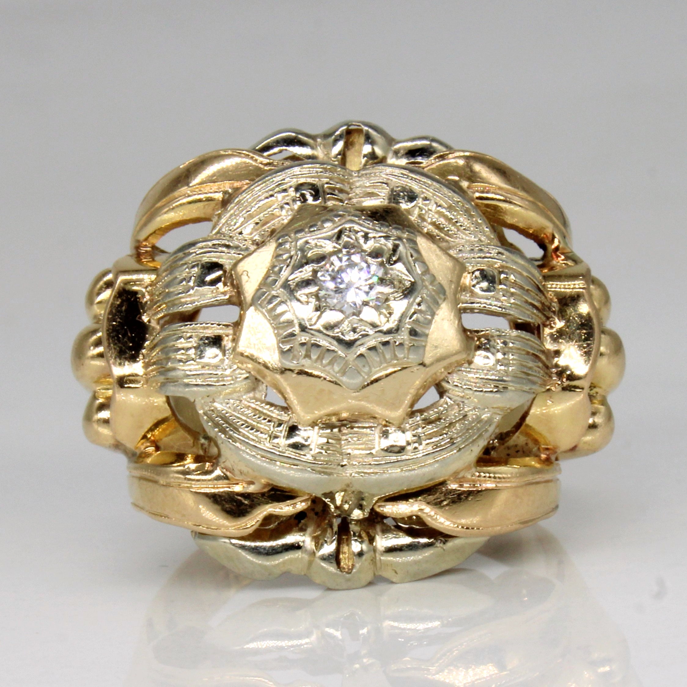 Bague en diamant unique | 0,10 ct | Taille 6,75 |