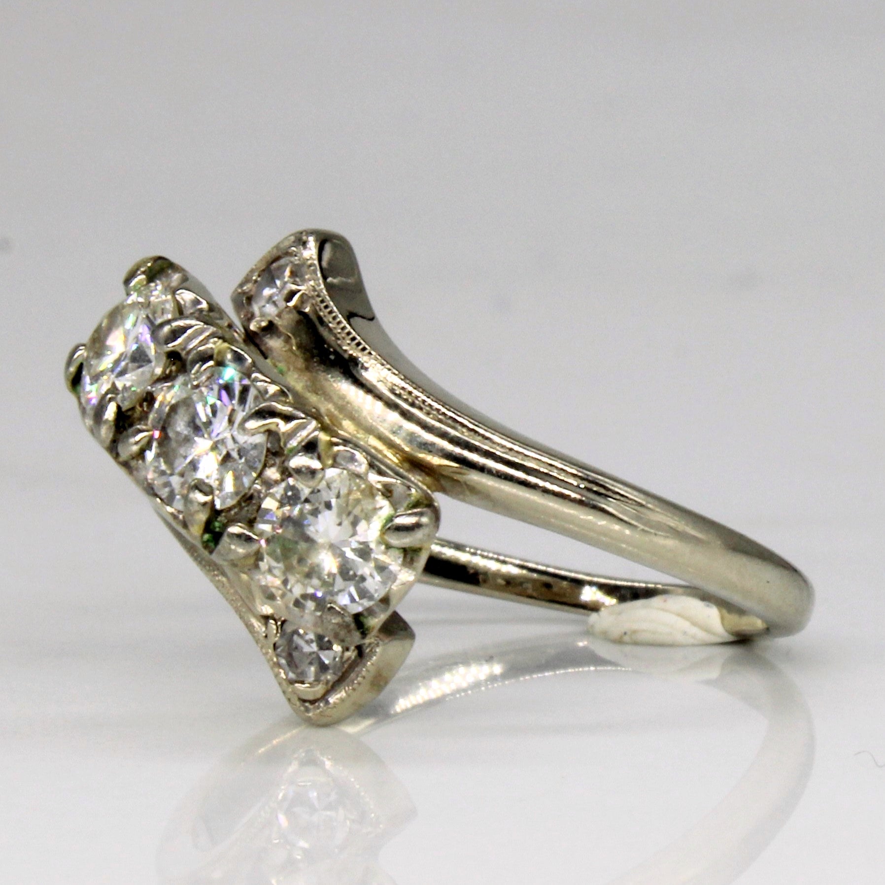 Diamond Waterfall Engagement Ring | 0.82ctw | SZ 6.5 |