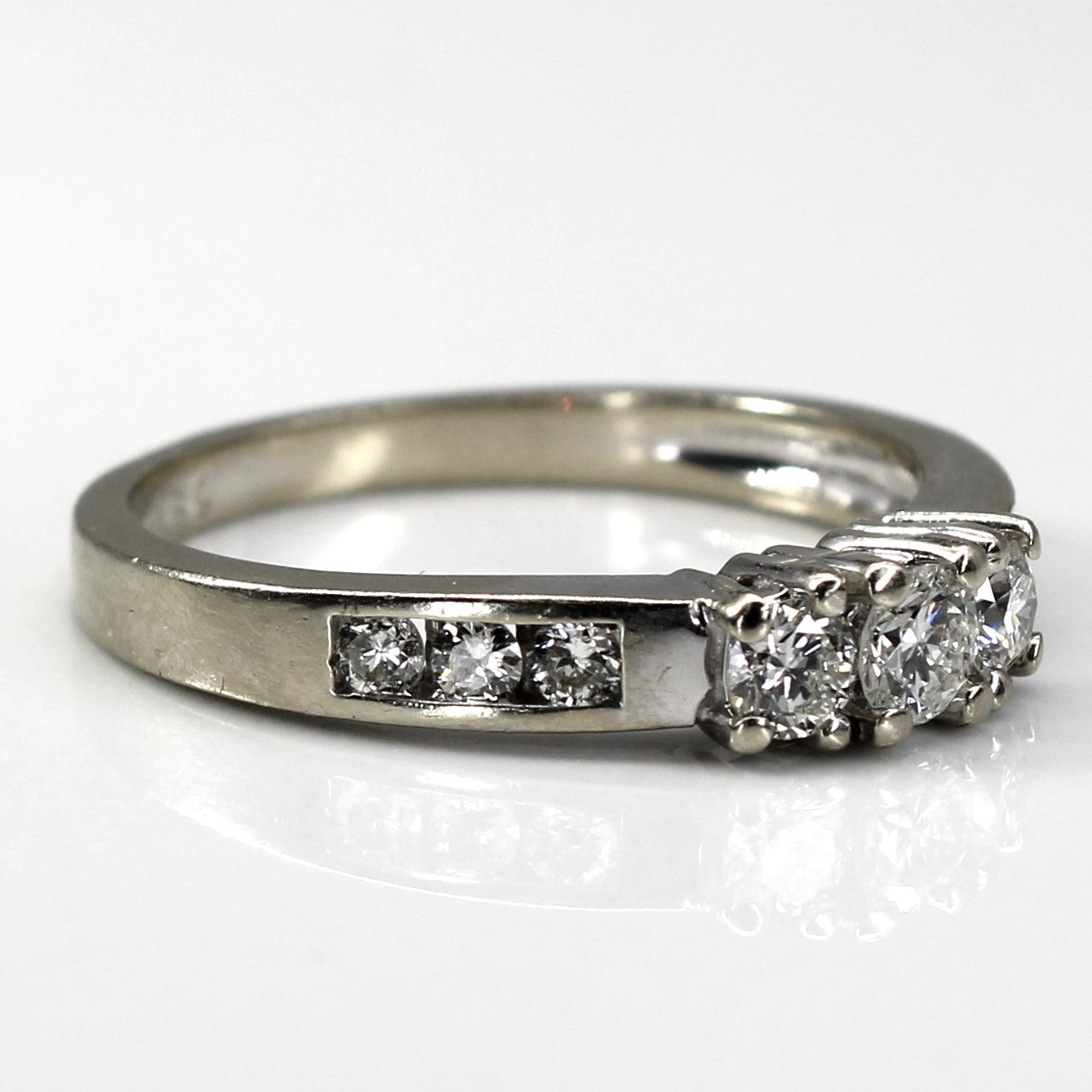 Three Stone Diamond with Accents Ring | 0.47ctw | SZ 6 |