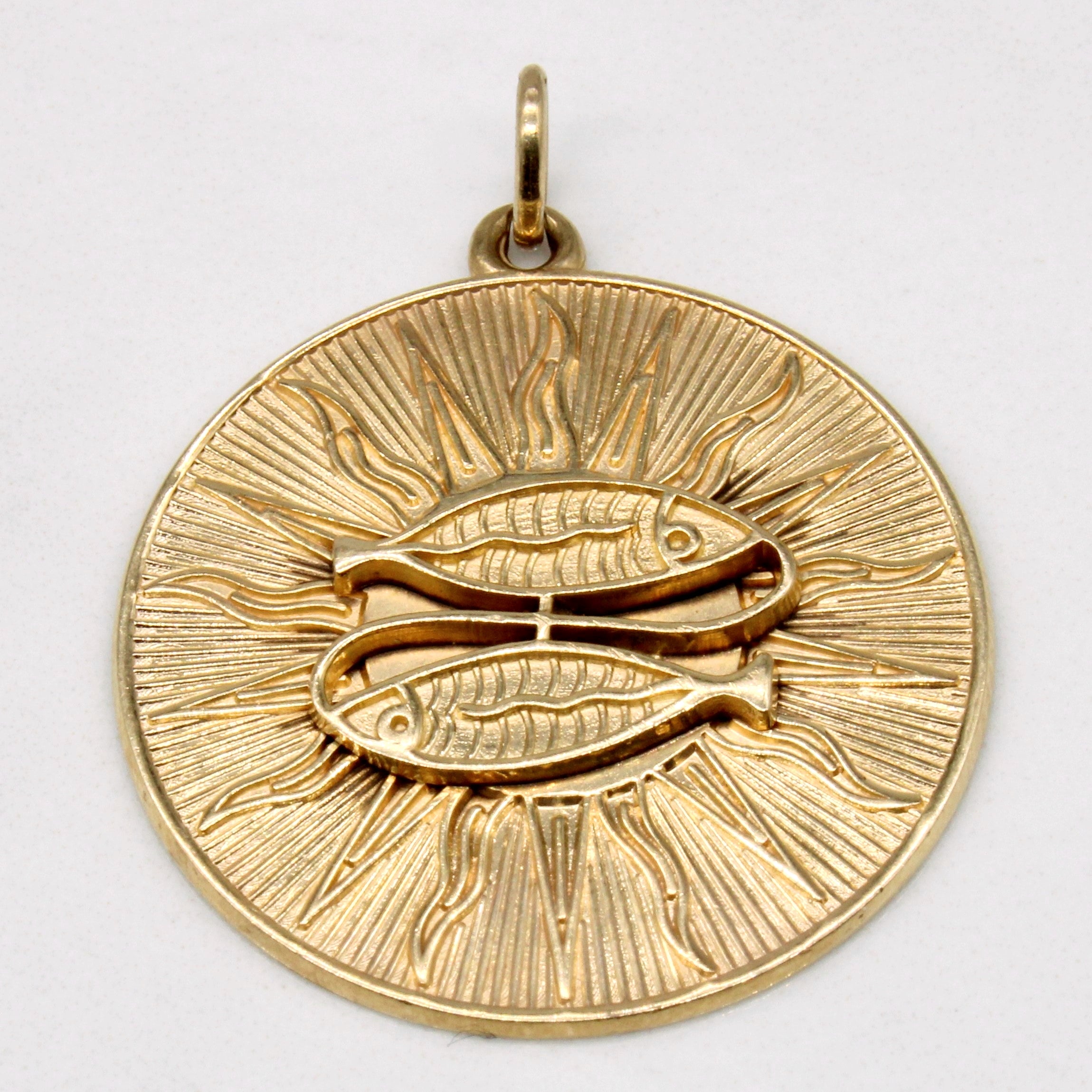 10k Yellow Gold Pisces Charm