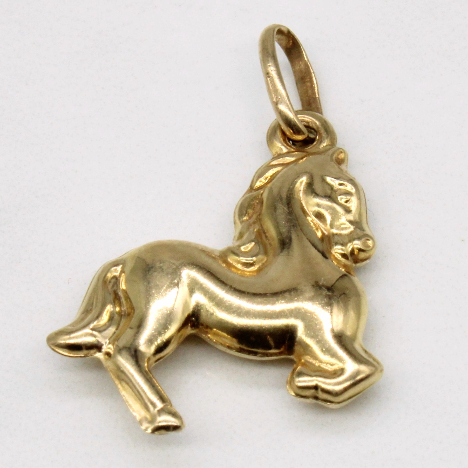 10k Yellow Gold Horse Charm