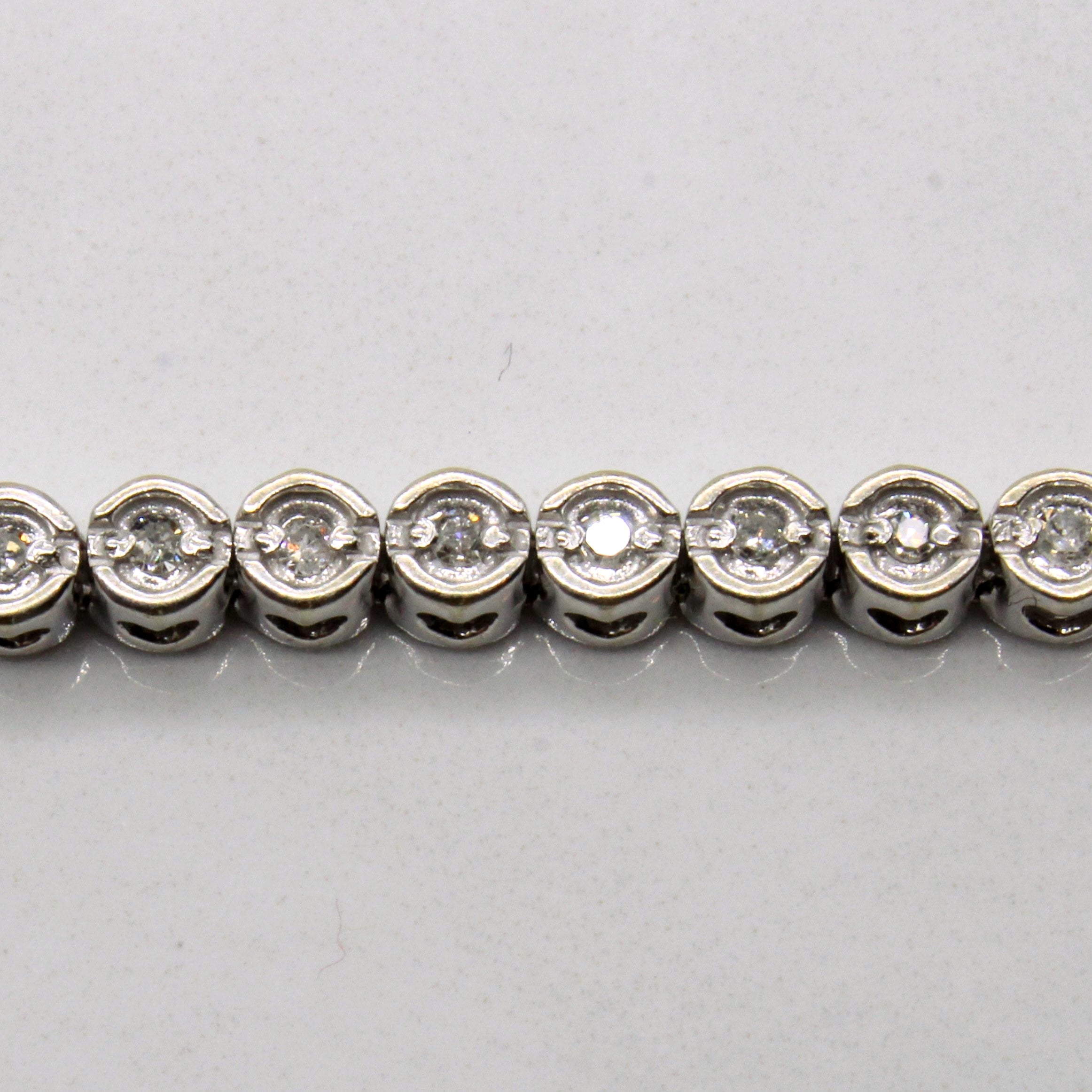 Diamond Heart Closure Bracelet | 0.50ctw | 6.5" |