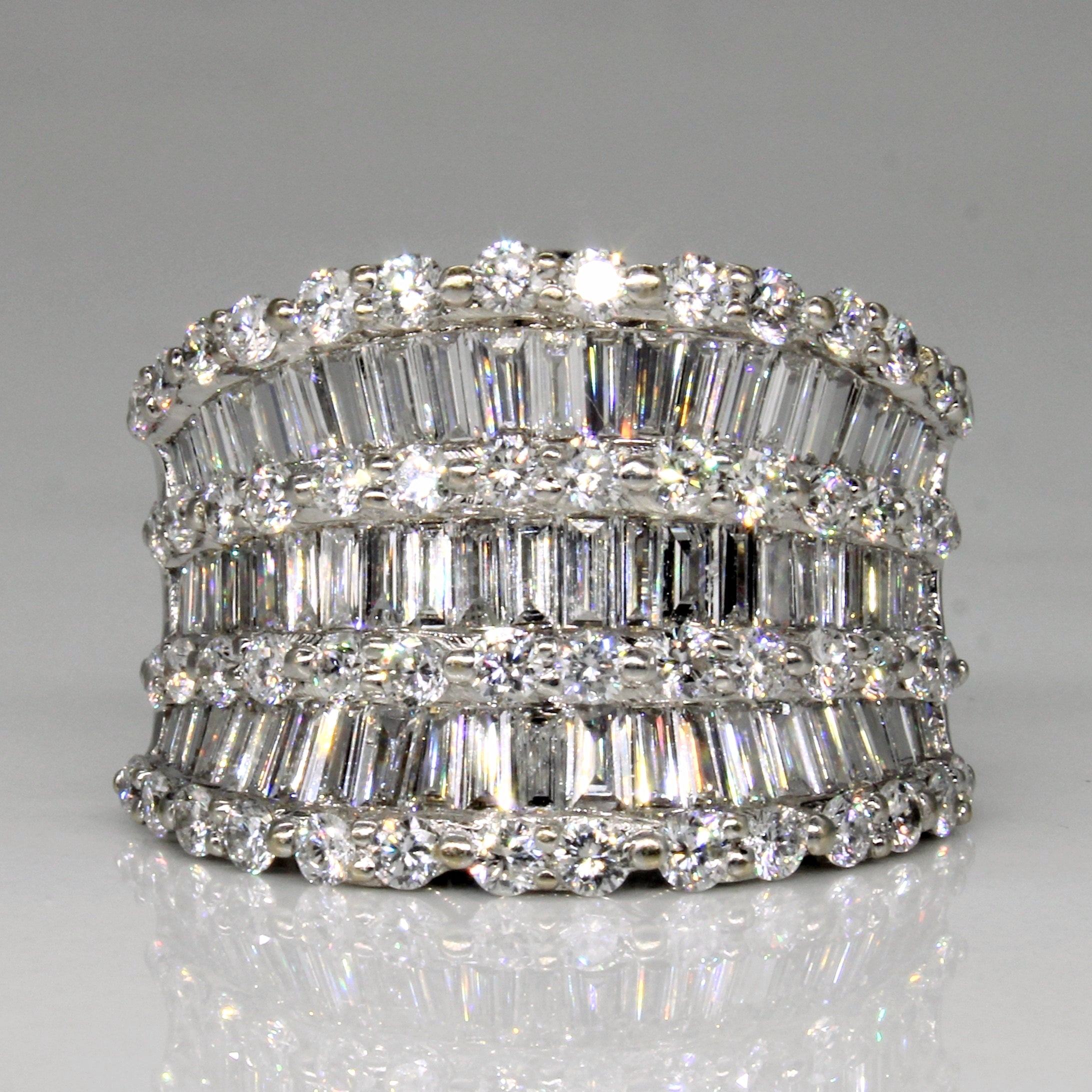 Bague sertie de diamants | 3,60 ct | Taille 7,5 |