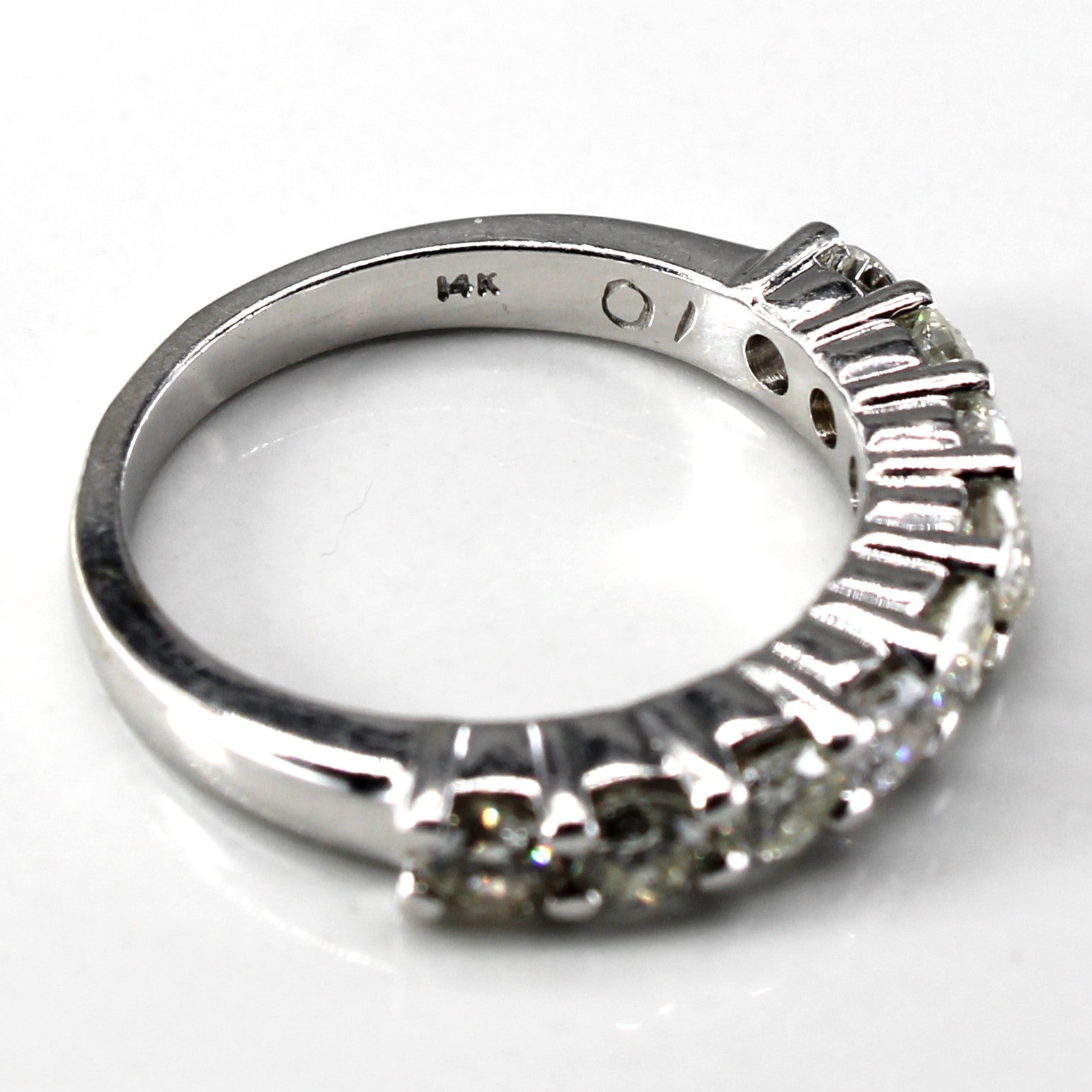 Pave Set Diamond Wedding Band | 1.05ctw | SZ 6.5 |