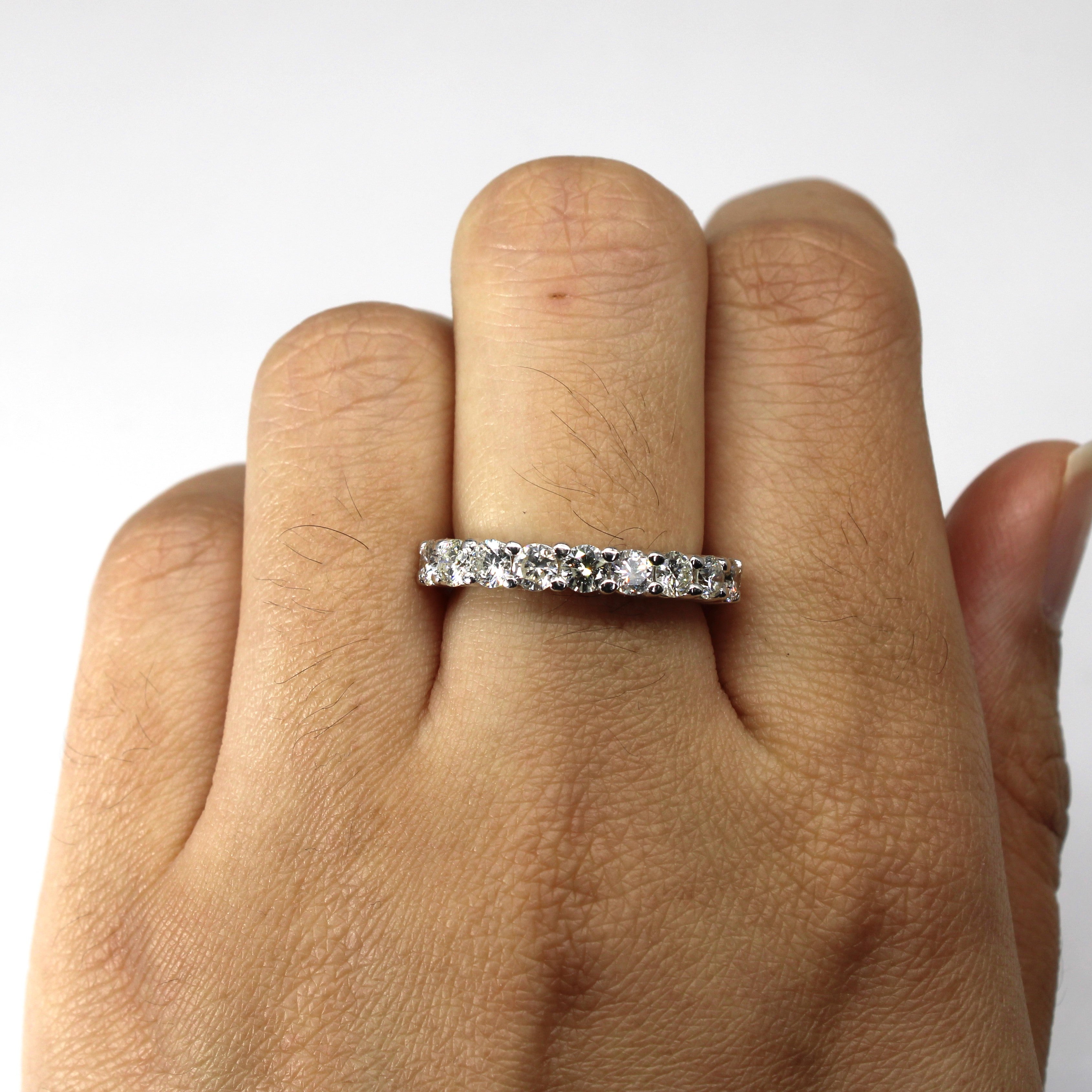 Pave Set Diamond Wedding Band | 1.05ctw | SZ 6.5 |
