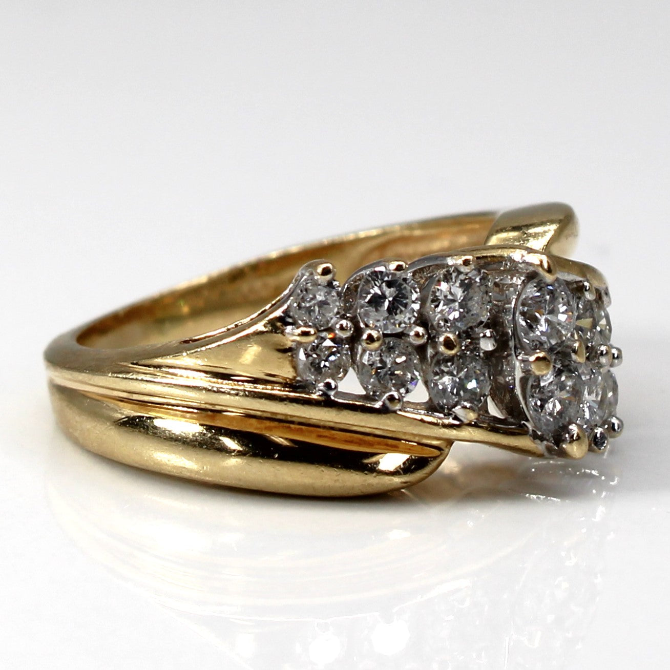 Cluster Diamond Bypass Ring | 0.56ctw | SZ 6.25 |