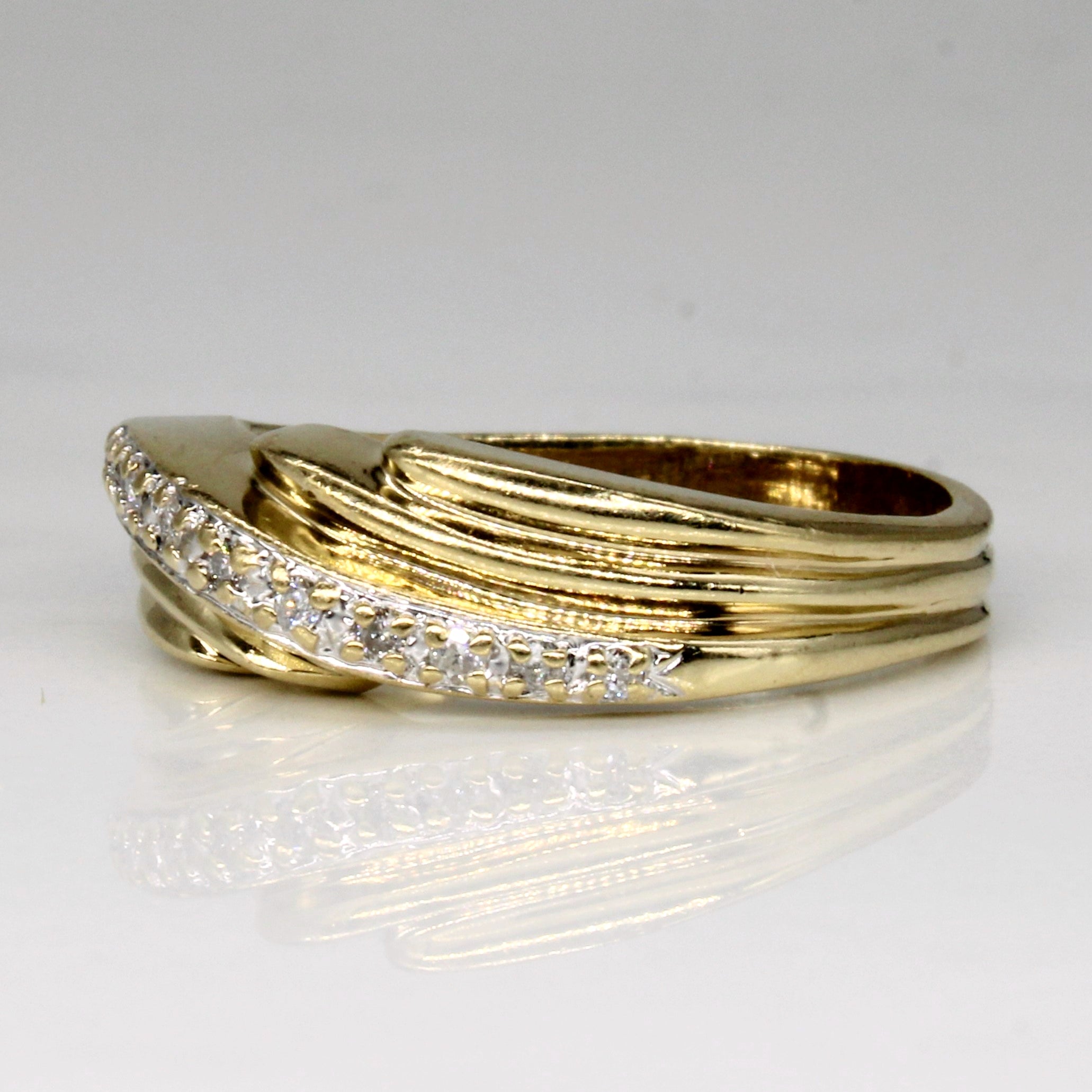 Diamond Waterfall Ring | 0.09ctw | SZ 8.25 |