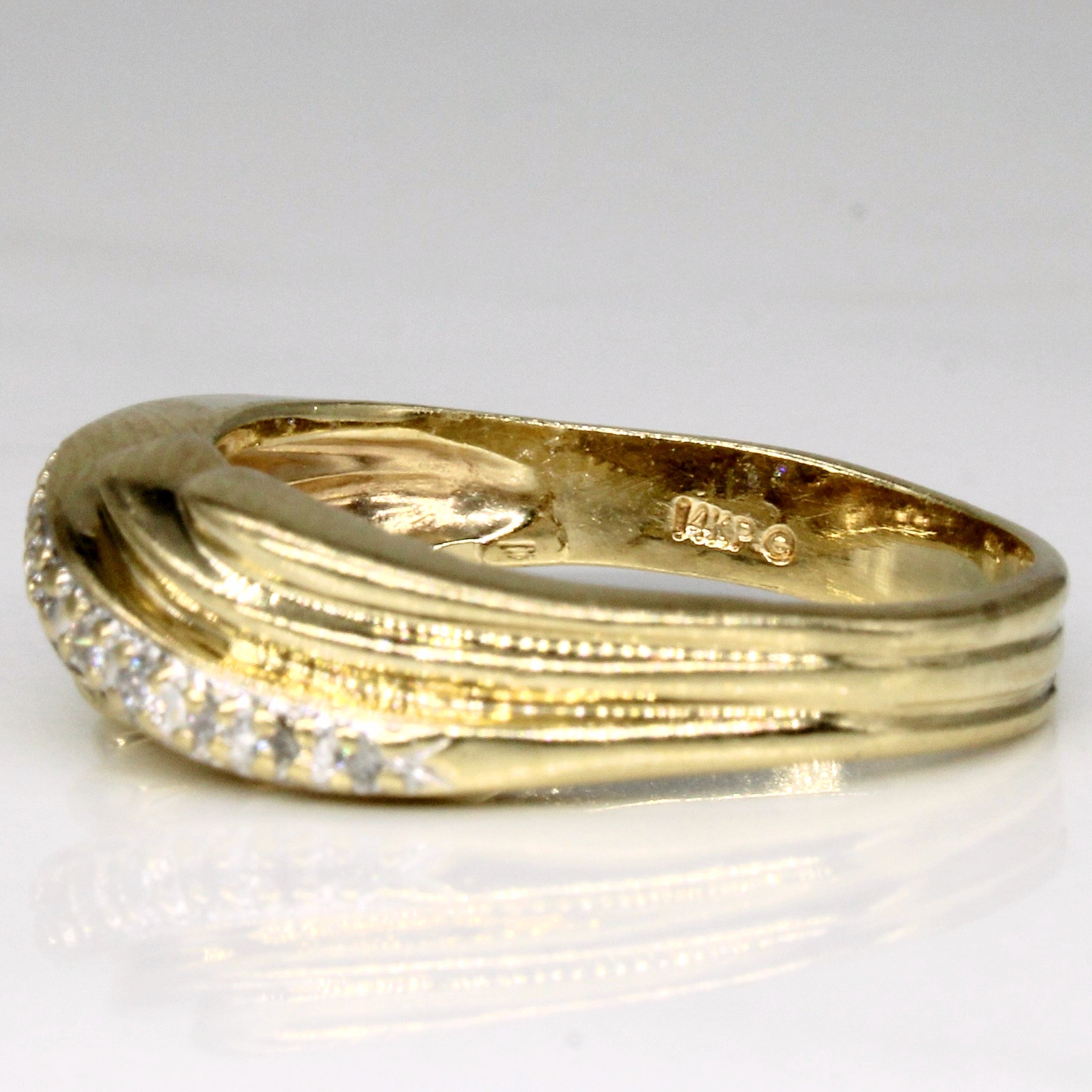 Diamond Waterfall Ring | 0.09ctw | SZ 8.25 |