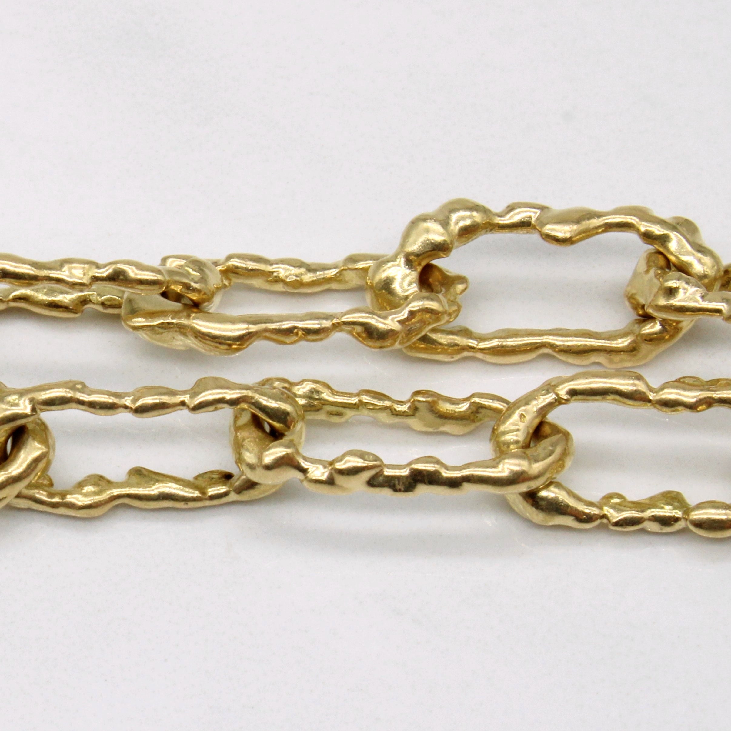 18k Yellow Gold Unique Link Bracelet | 8.5" |