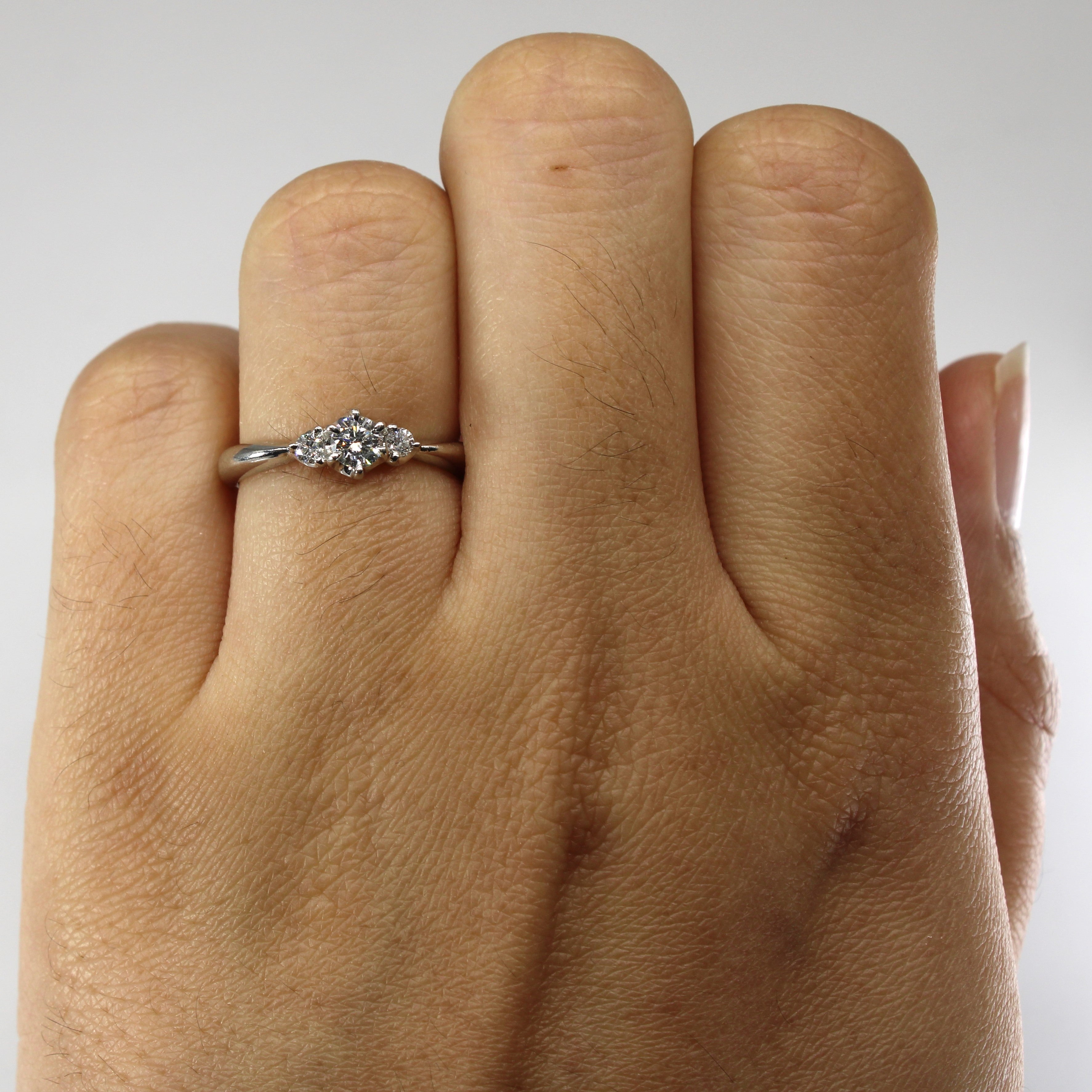 Three Stone Diamond Ring | 0.28ctw | SZ 5.25 |