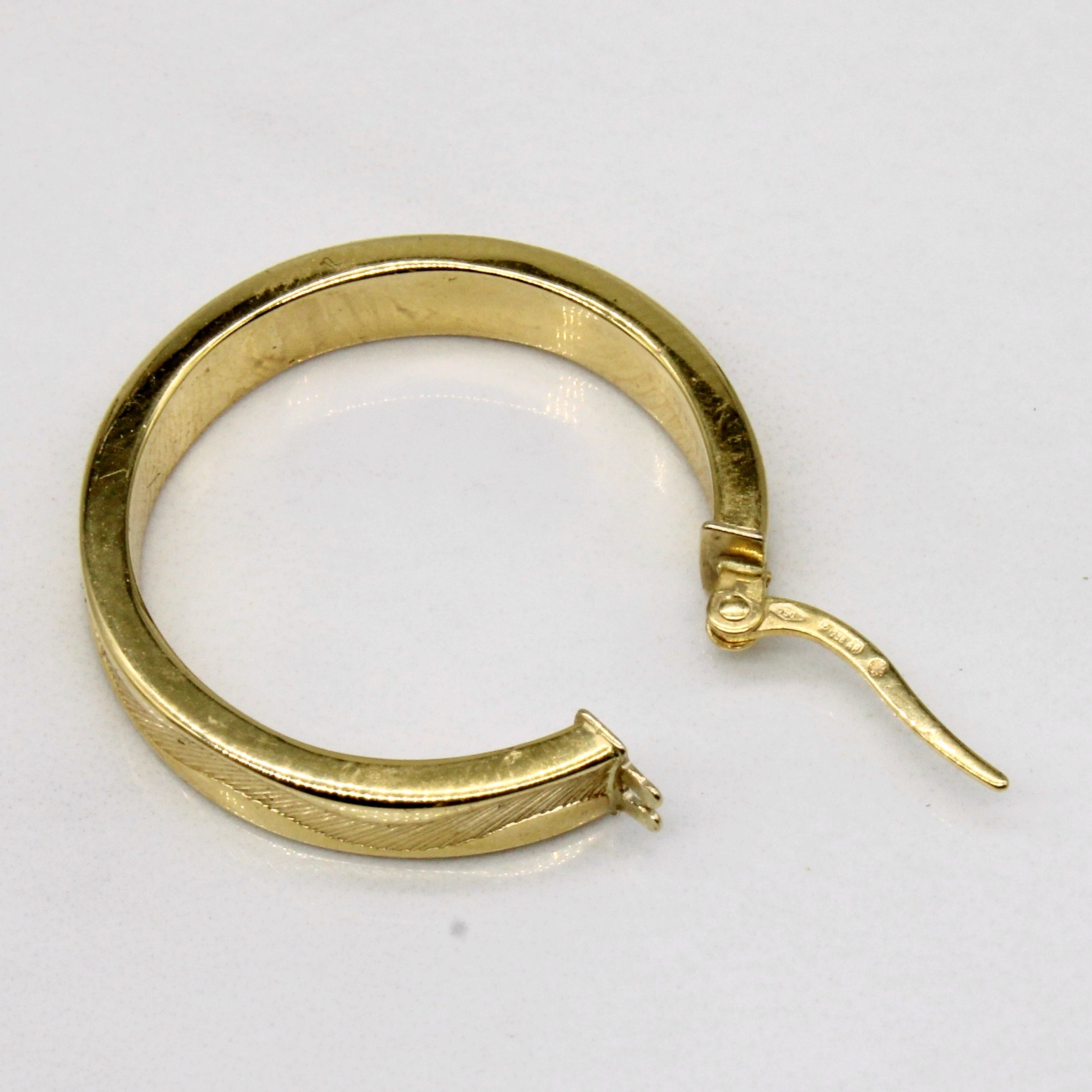 18k Yellow Gold Hoop Earrings