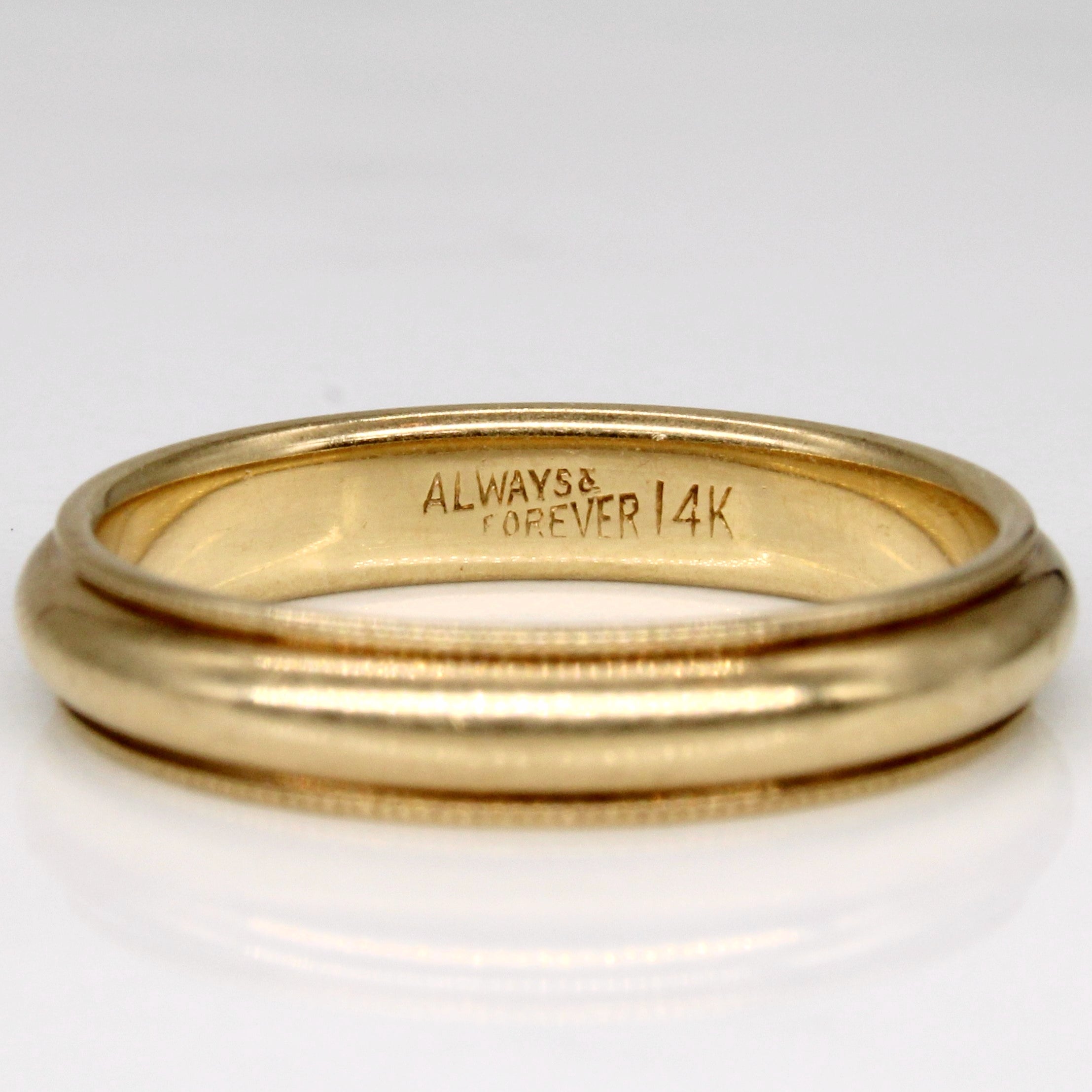Bague en or jaune 14 carats | Taille 7,75 |
