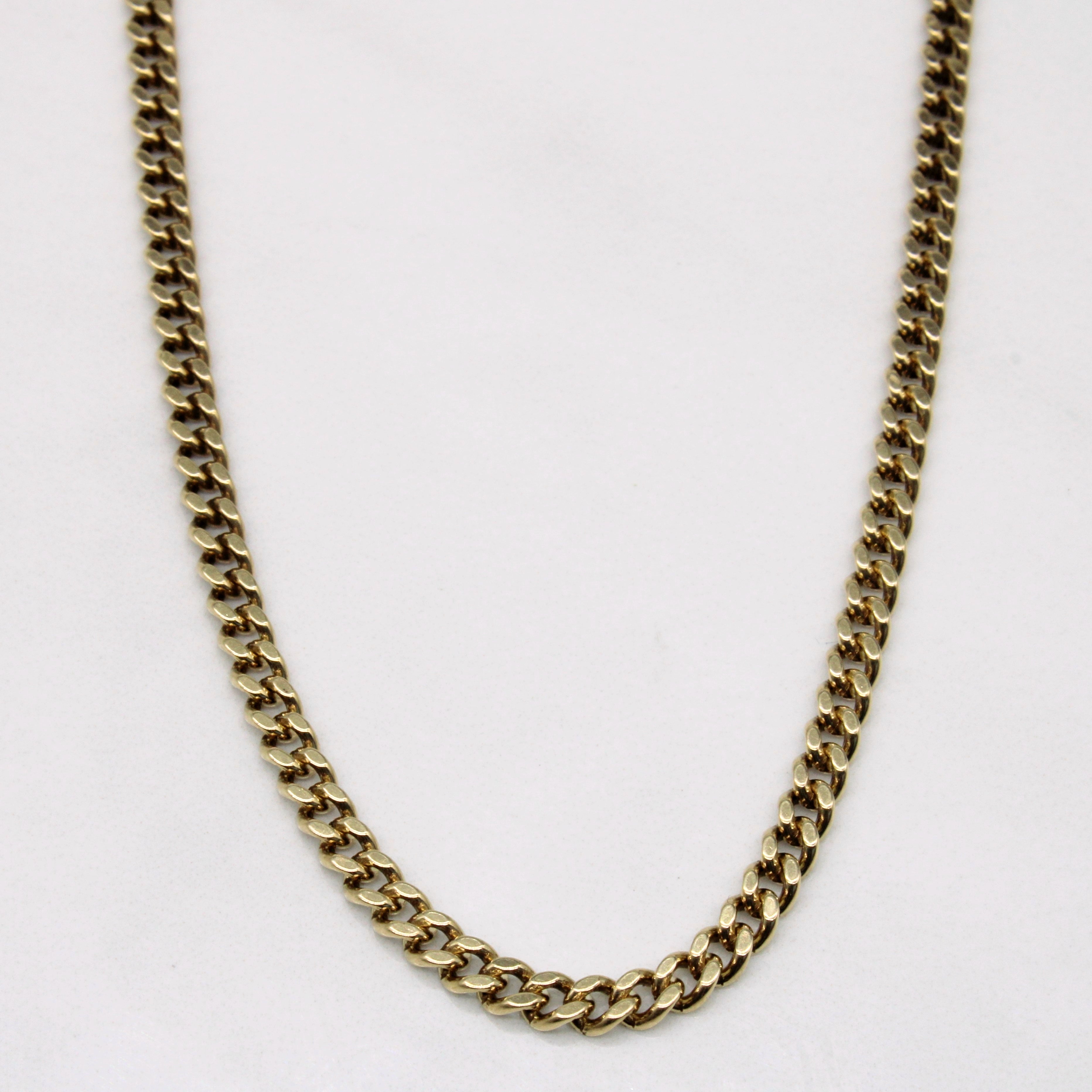 10k Yellow Gold Curb Link Chain | 21" |