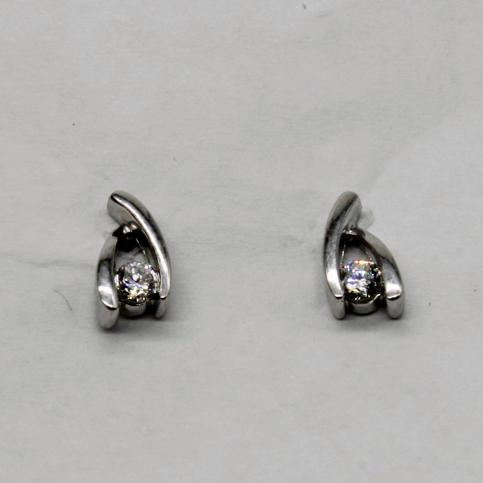 Tension Set Diamond Earrings | 0.19ctw |