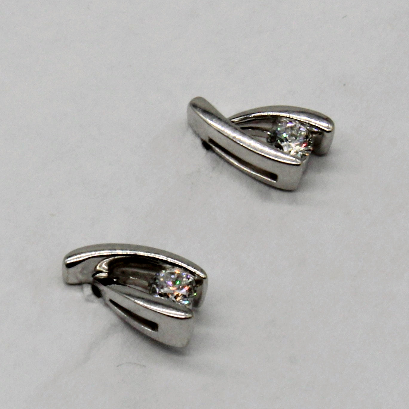 Tension Set Diamond Earrings | 0.19ctw |