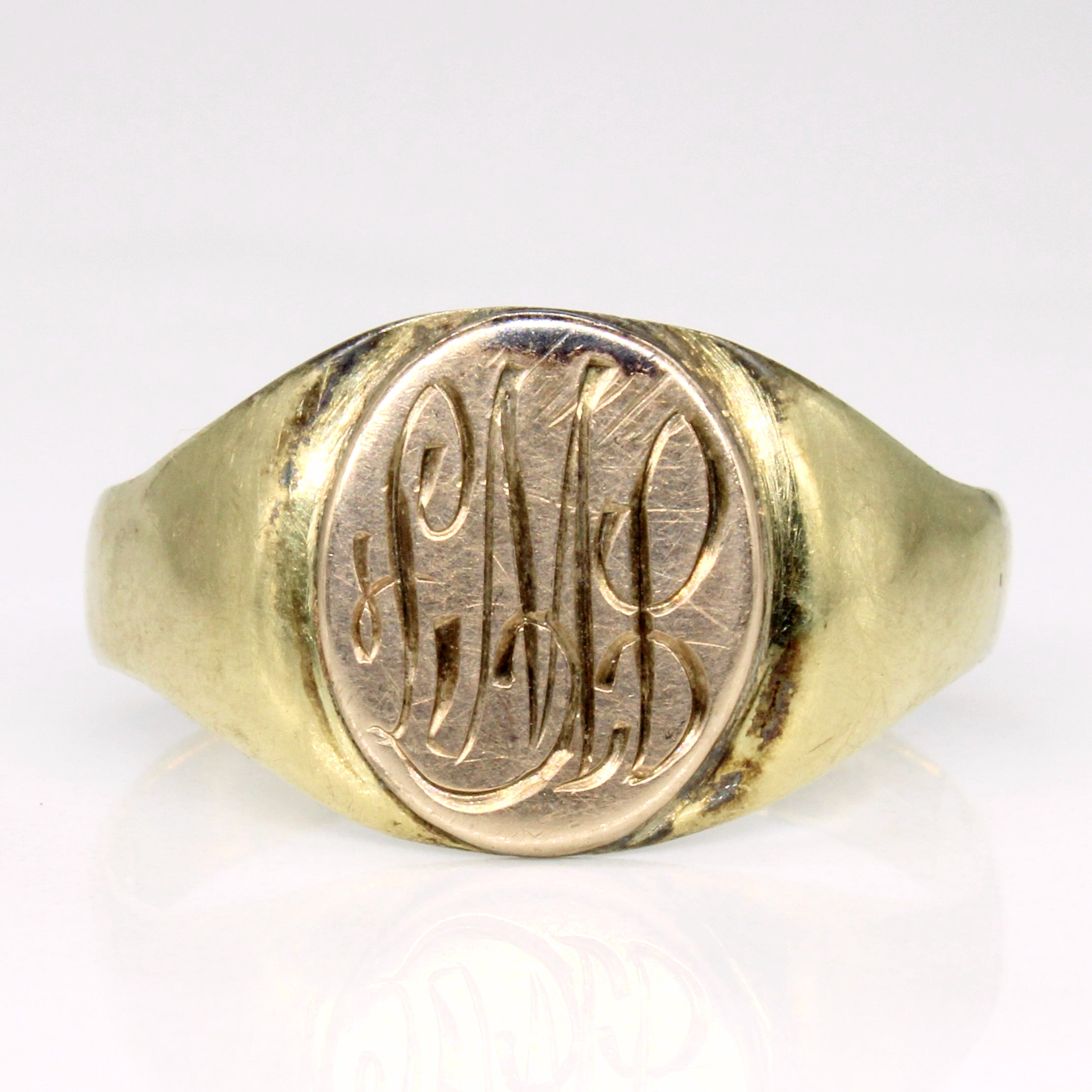 10k Yellow Gold 'LMP' Signet Ring | SZ 9.75 |