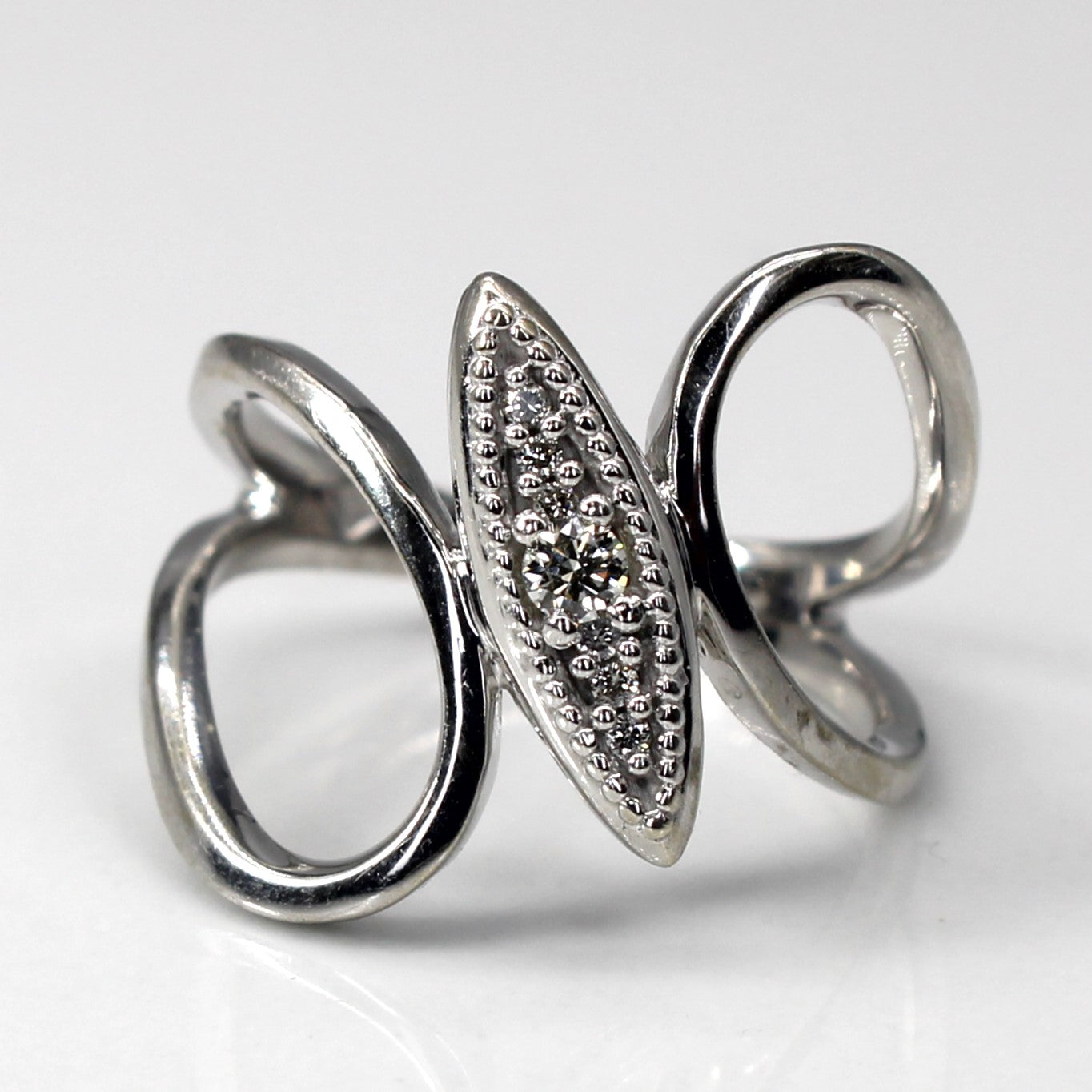 Open Shank Diamond Ring | 0.10ctw | SZ 5 |