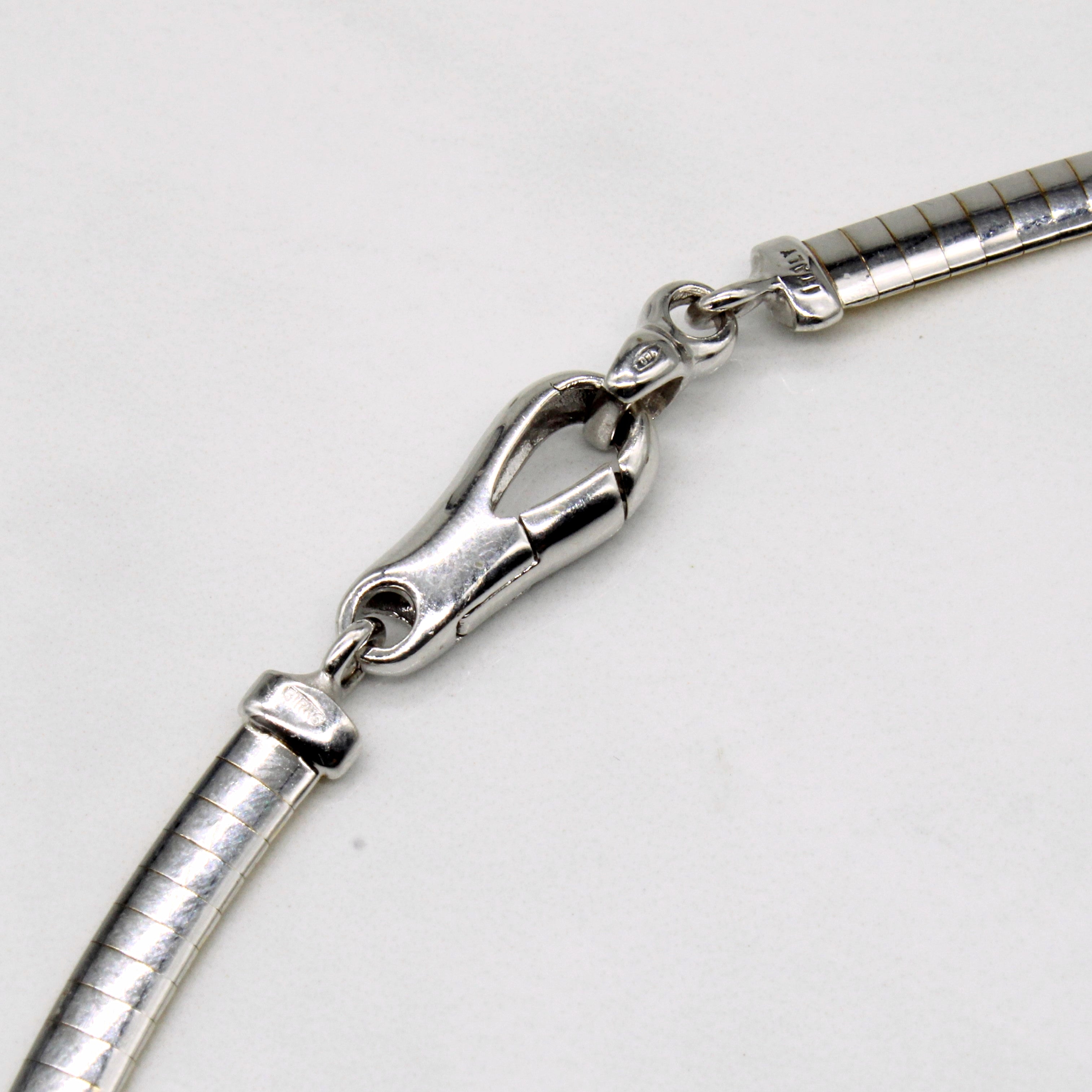 18k Two Tone Gold Reversible Necklace | 17" |