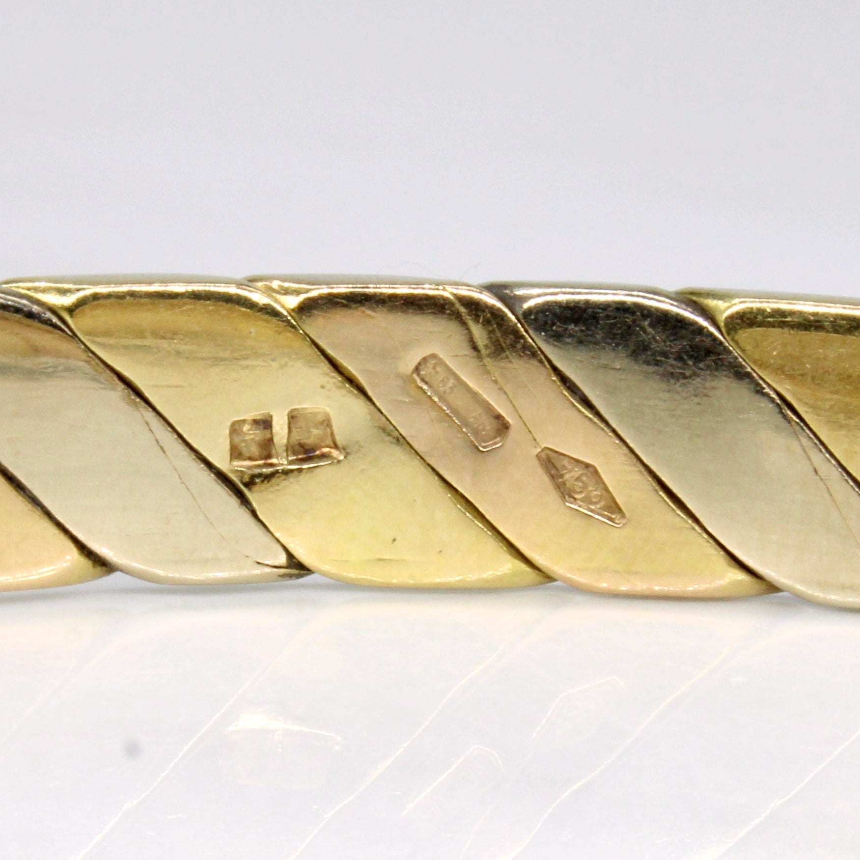 18k Tri Tone Gold Cuff Bracelet | 6.5" |