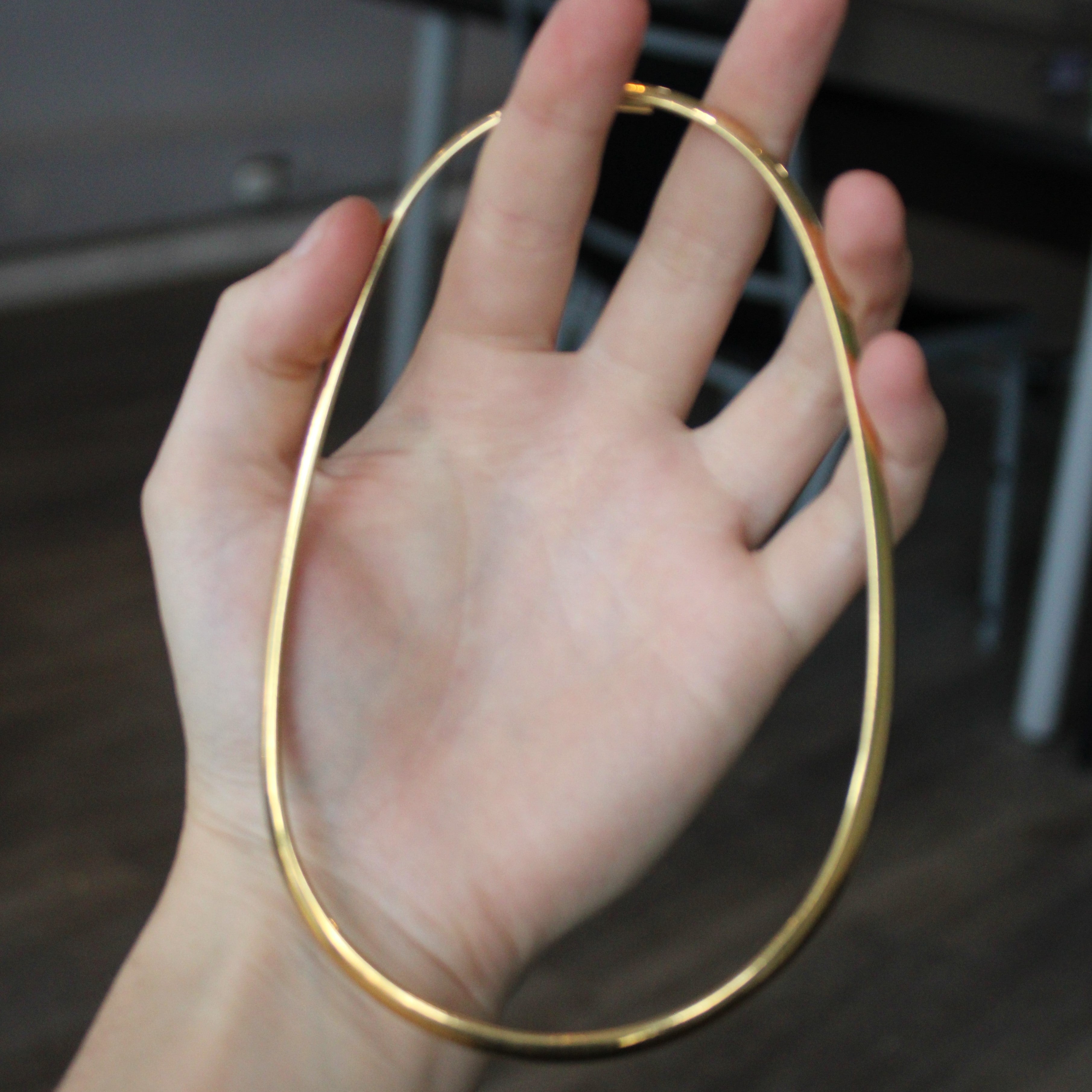 Omega Link Chain 18k Yellow Gold Necklace | 17" |