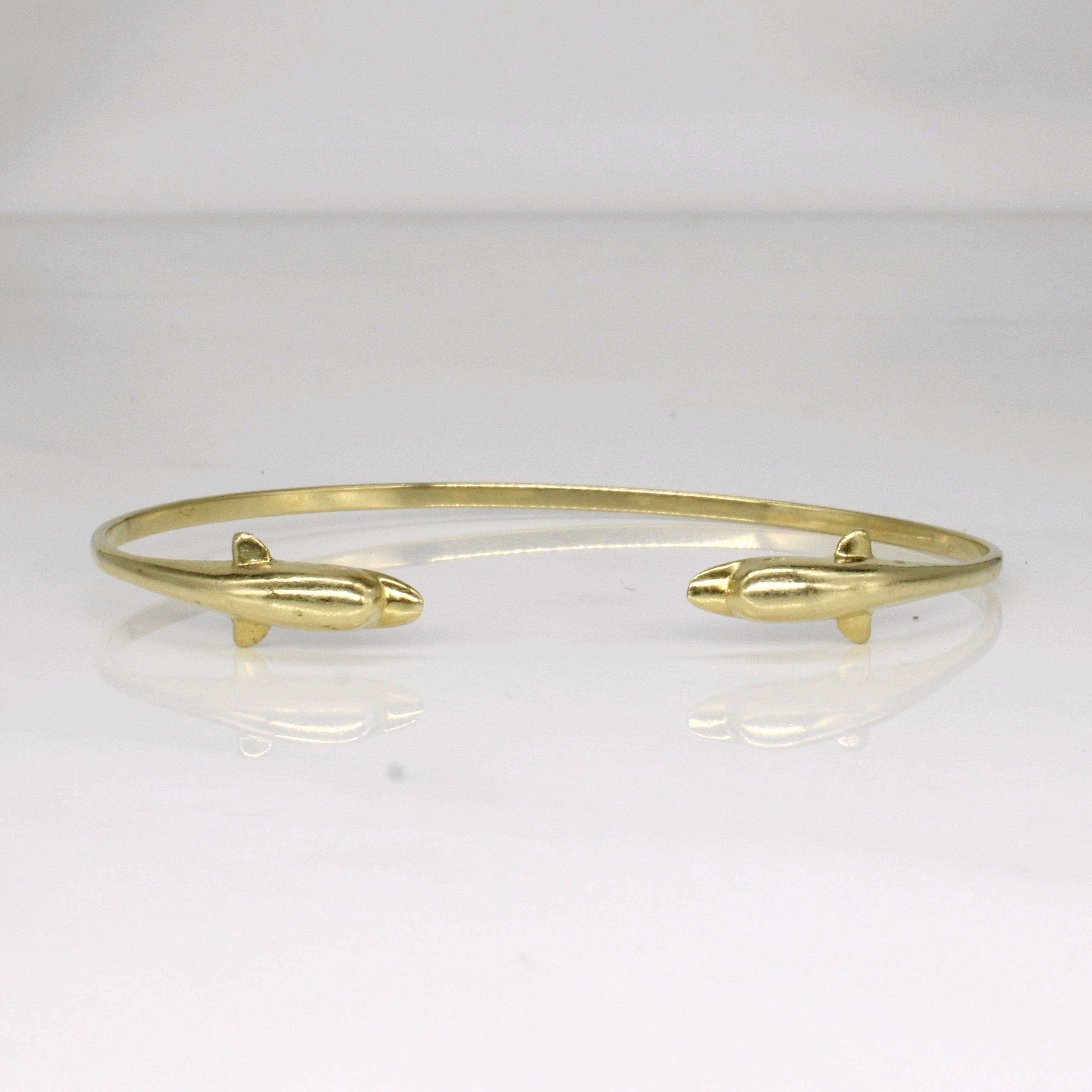 14k Yellow Gold Dolphin Bracelet | 7" |