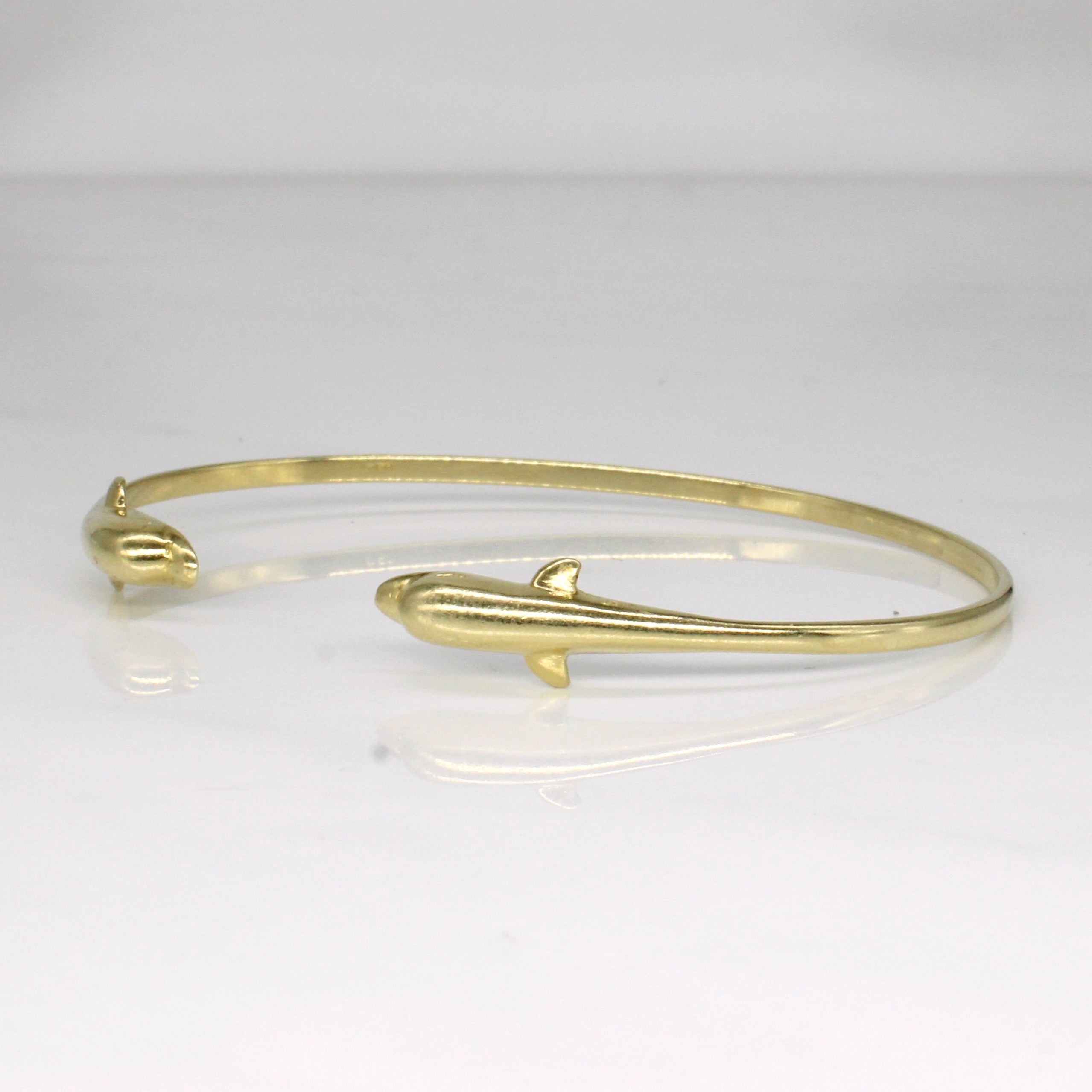 14k Yellow Gold Dolphin Bracelet | 7" |