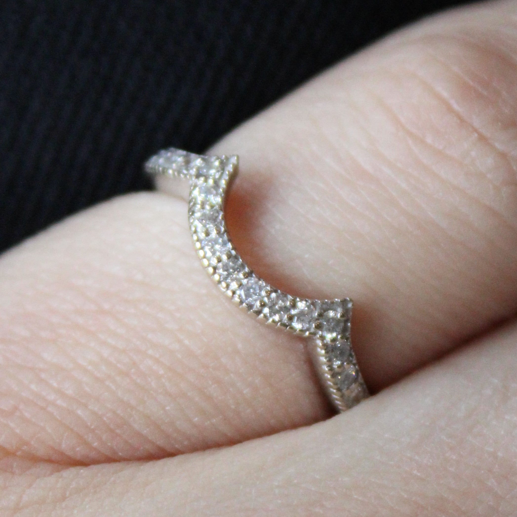 Pave Set Diamond Contour Ring | 0.25ctw | SZ 5.25 |