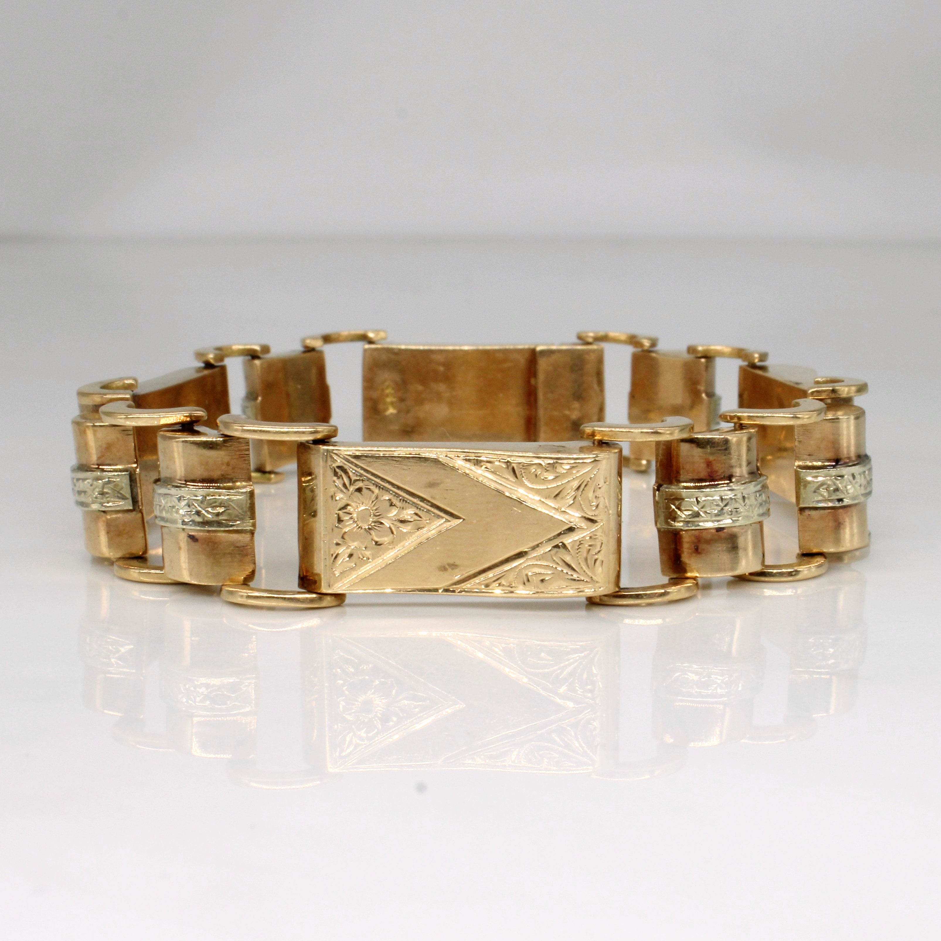 14k Two Tone Gold Bracelet | 8" |